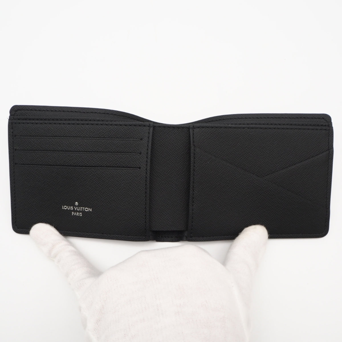 Louis Vuitton Monogram Eclipse Black Gray Coated Canvas Leather Wallet (Bi-Fold) (Pre-Owned)