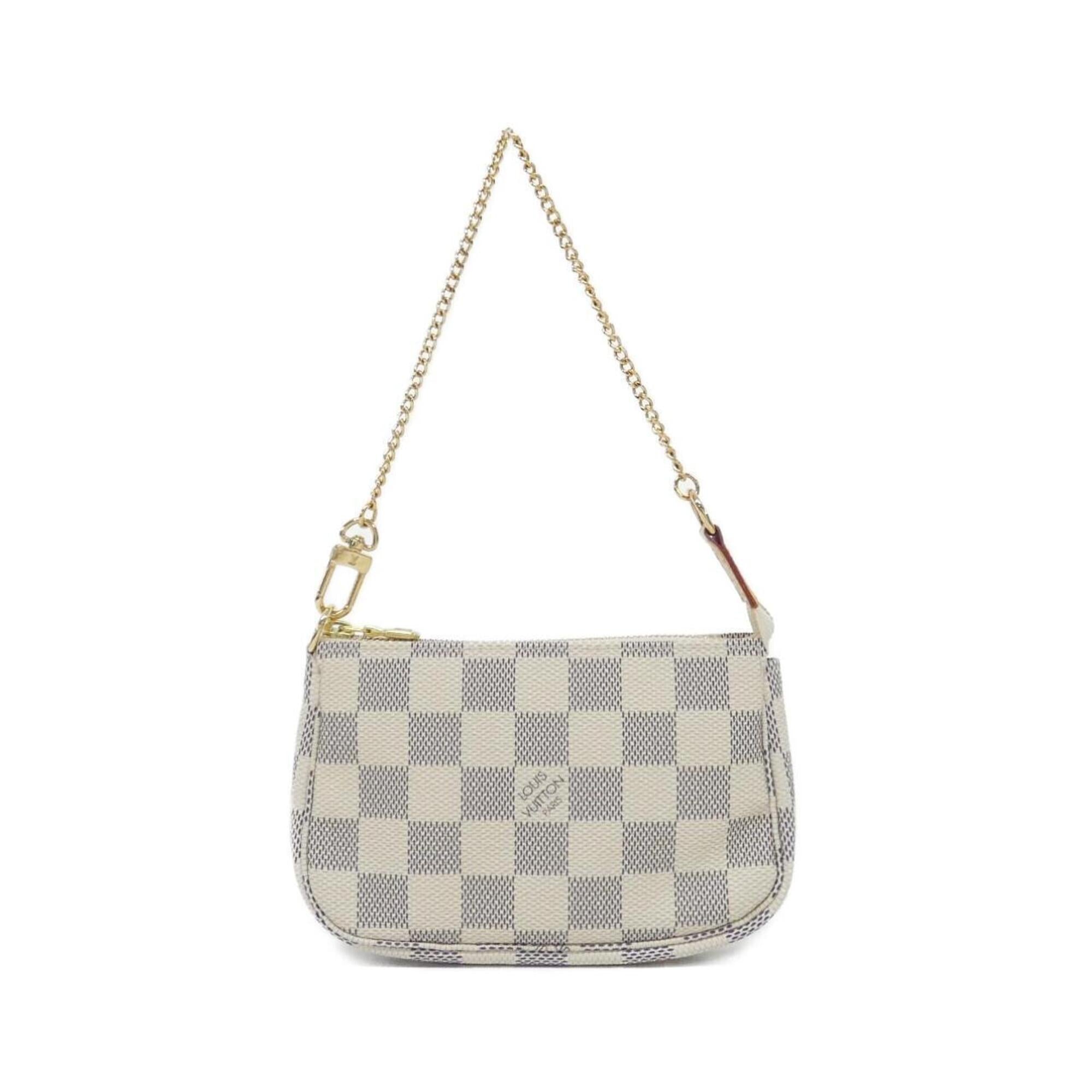 Louis Vuitton Azur White Coated Canvas Pochette (Pre-Owned)