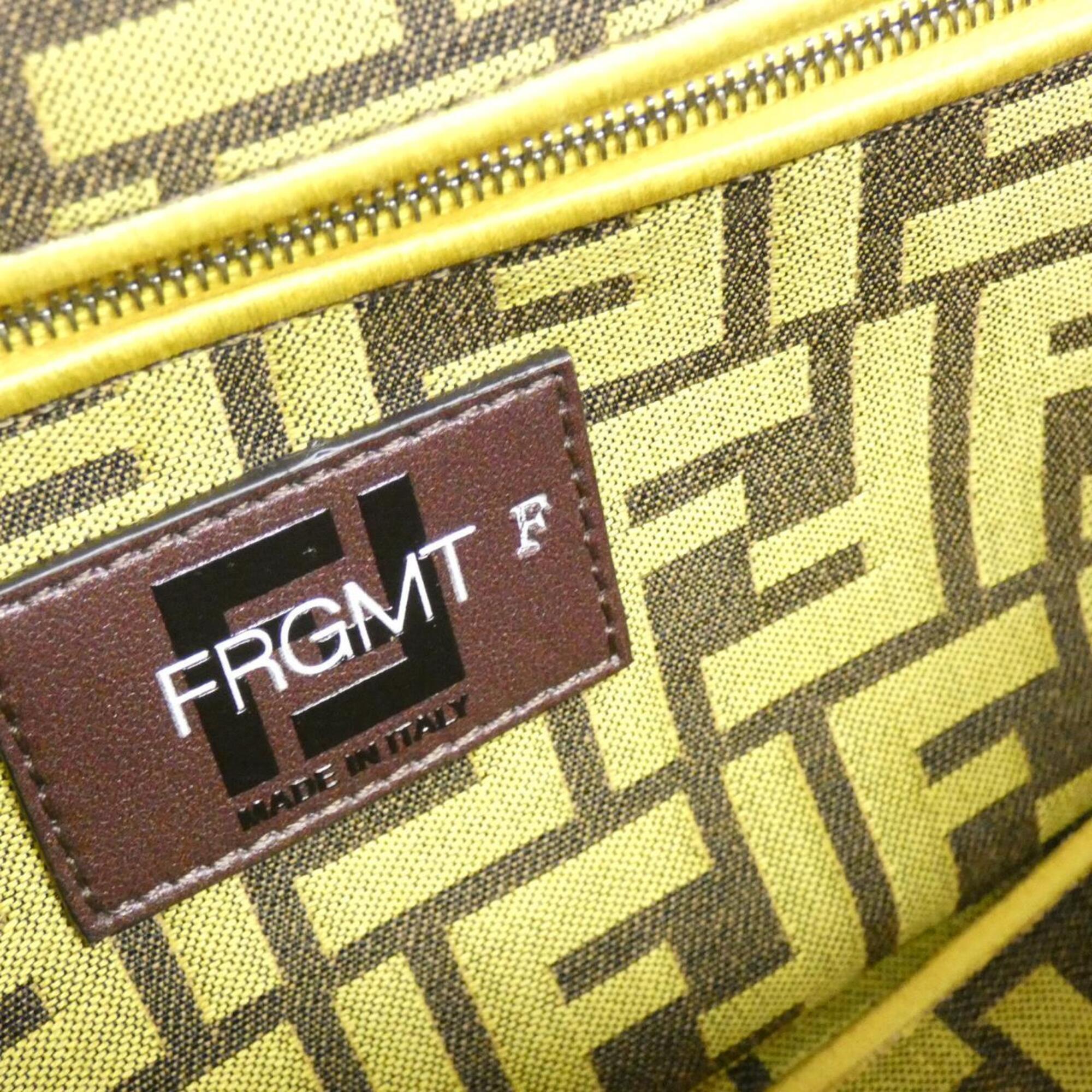 Fendi Yellow Canvas Shoulder Bag (Pre-Owned)