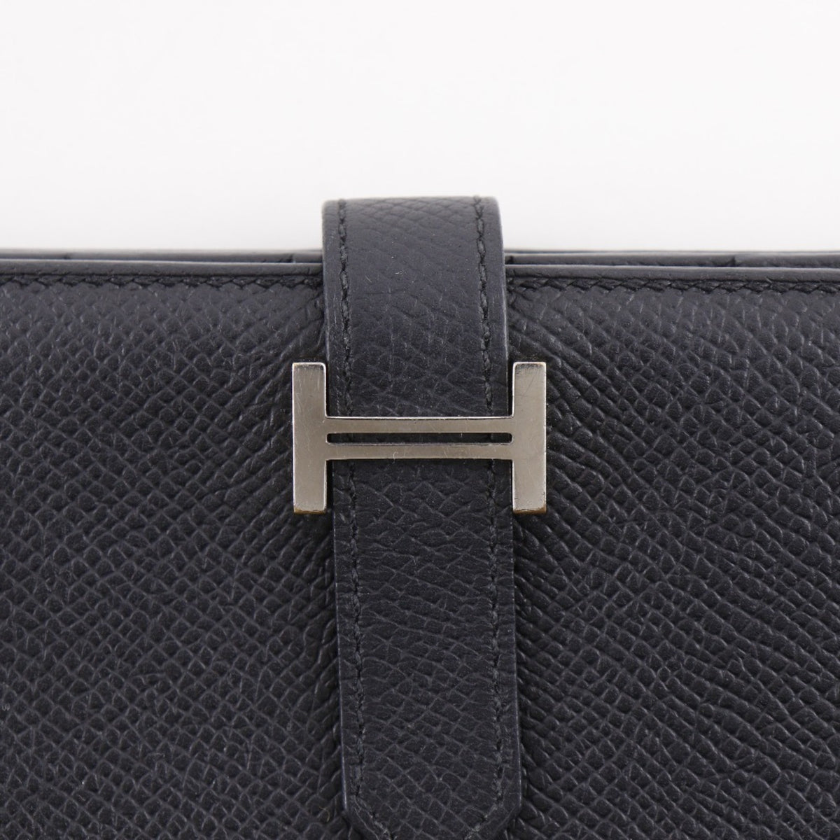 Hermes Black Epsom Leather Long Wallet (Bi-Fold) (Pre-Owned)
