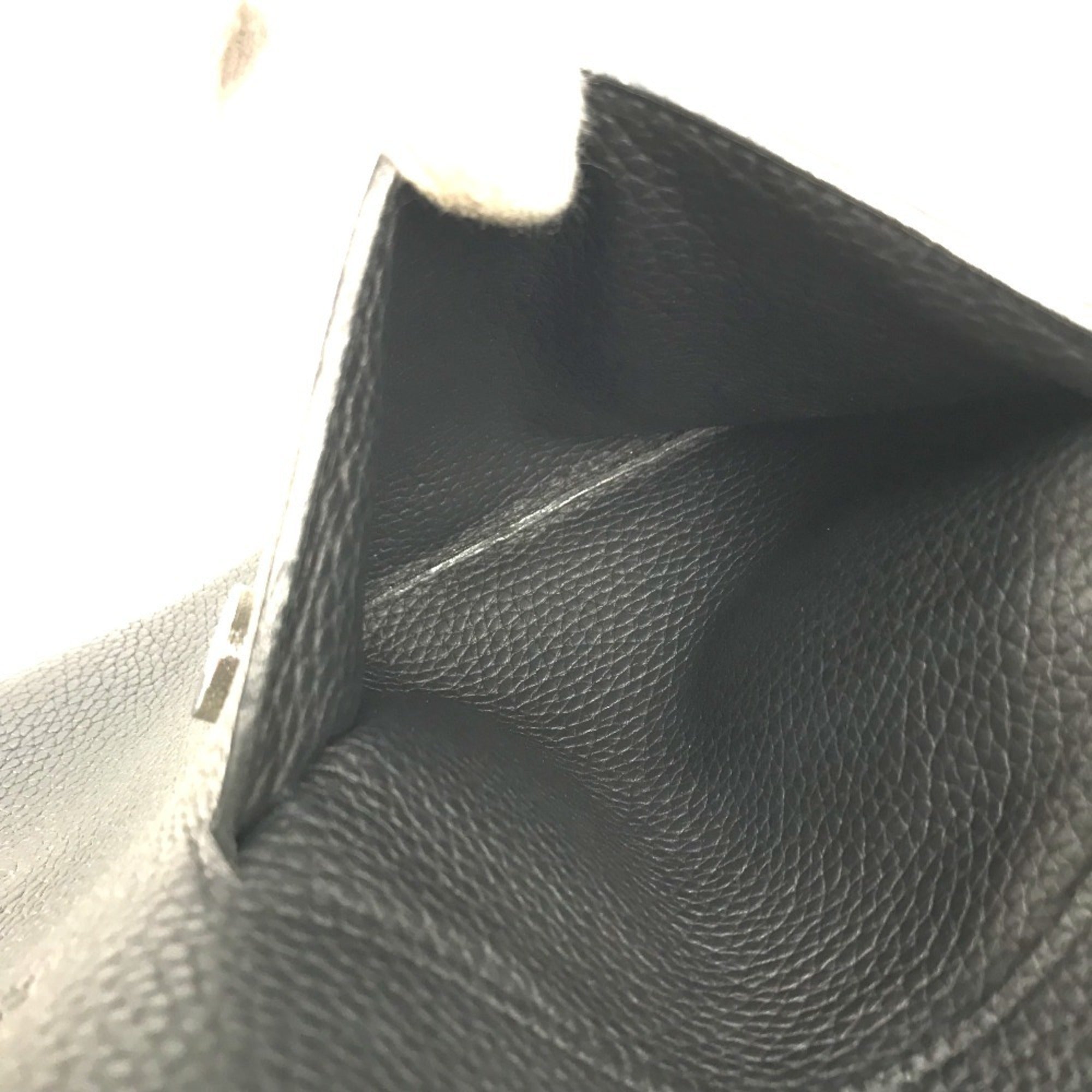 Hermes Black Taurillon Clemence Leather Messenger Bag Shoulder Bag (Pre-Owned)