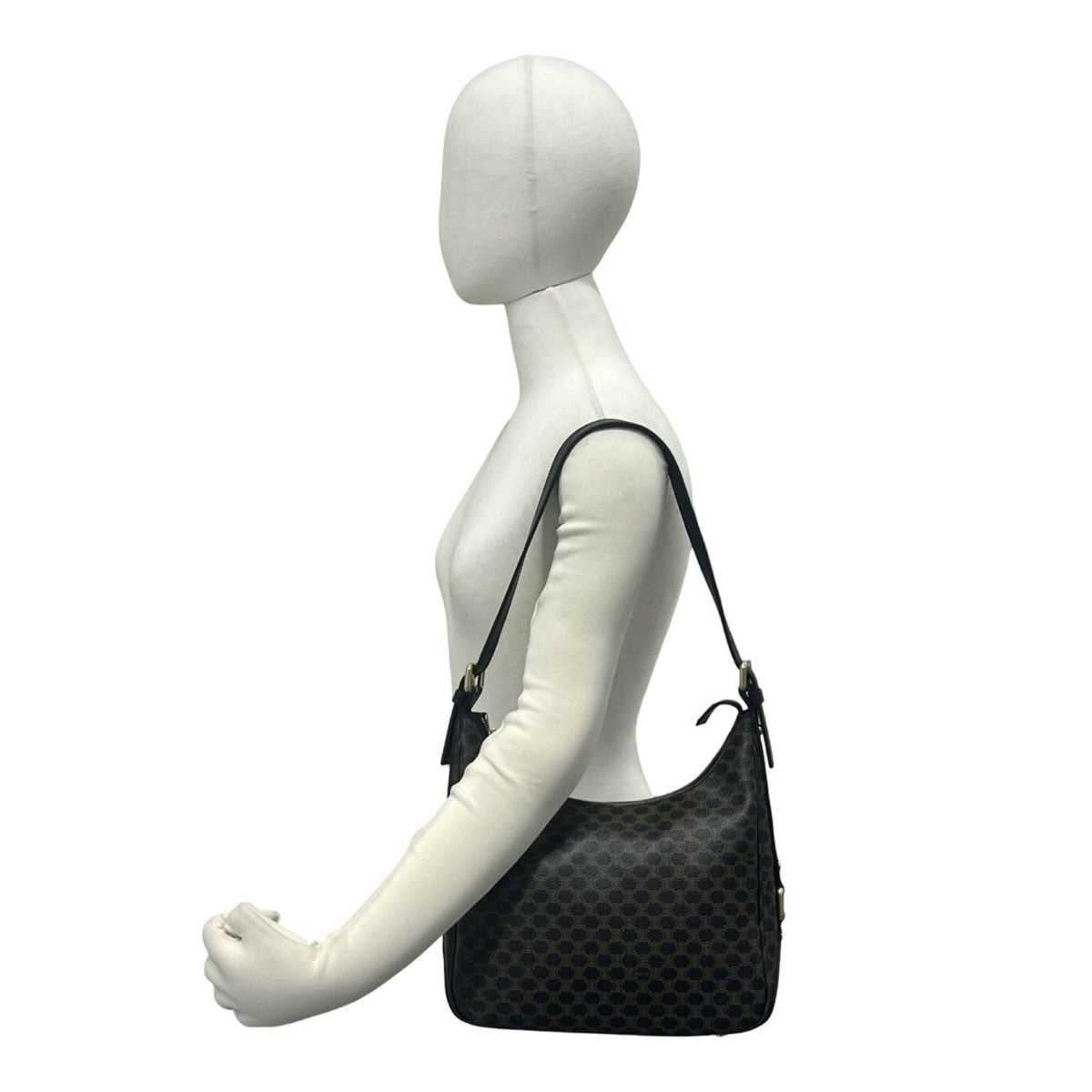 Celine Black Brown Pvc Leather Shoulder Bag Tote Bag (Pre-Owned)