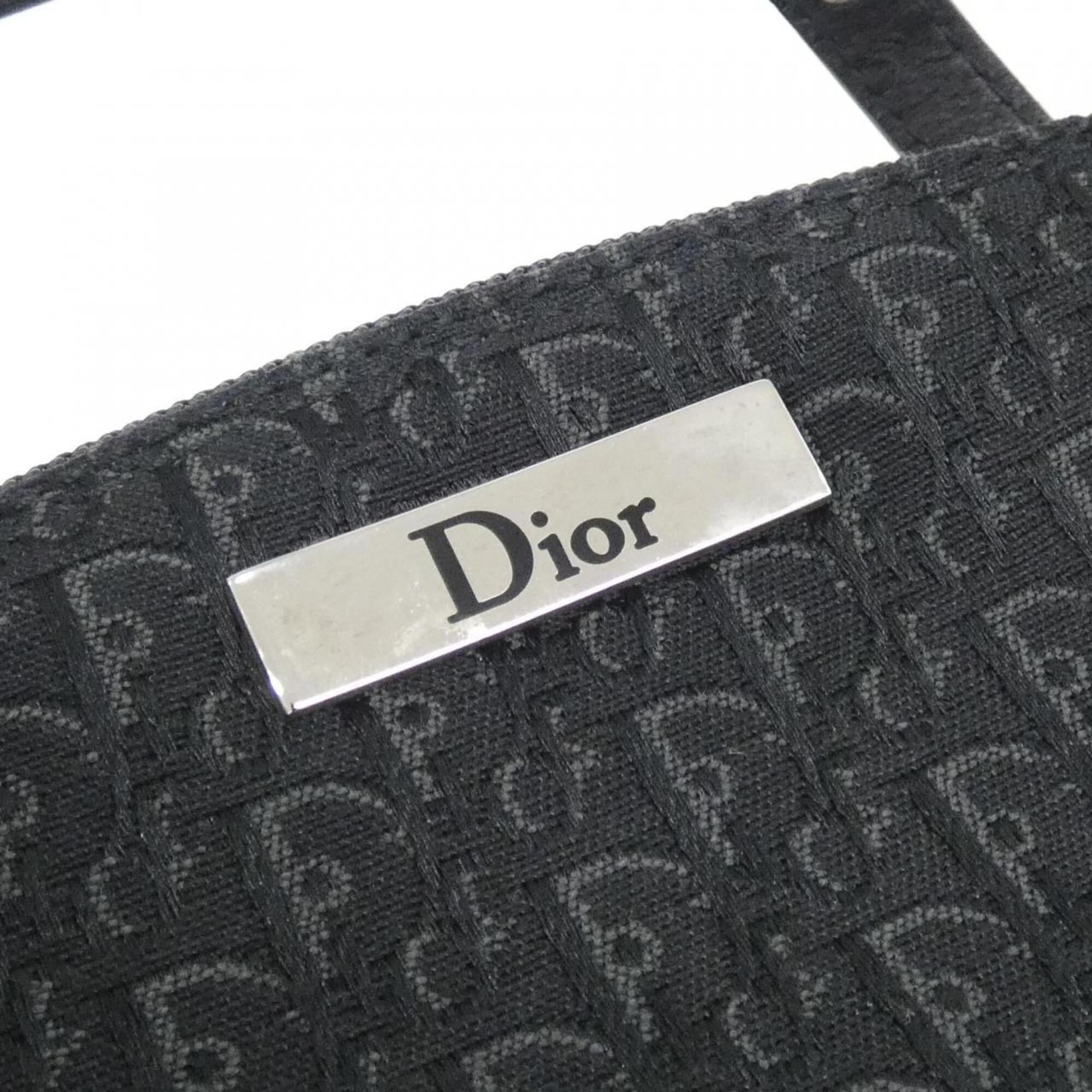 Christian Dior Black Canvas Leather Handbag (Pre-Owned)