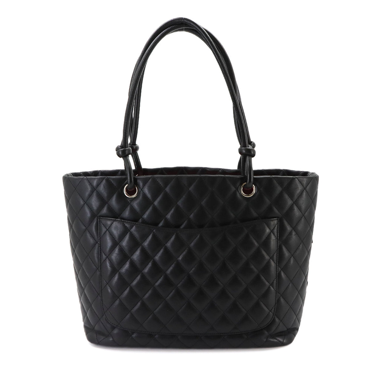 Chanel Black Leather Handbag Tote Bag (Pre-Owned)