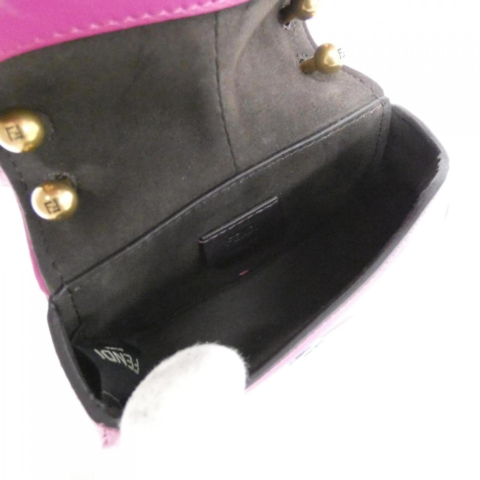 Fendi Pink Leather Shoulder Bag (Pre-Owned)