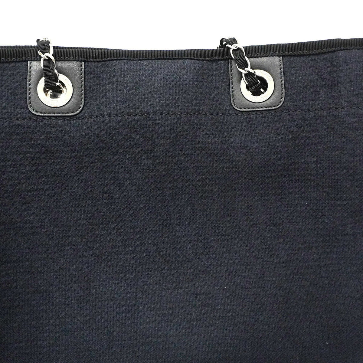 Chanel Black Canvas Tote Bag (Pre-Owned)