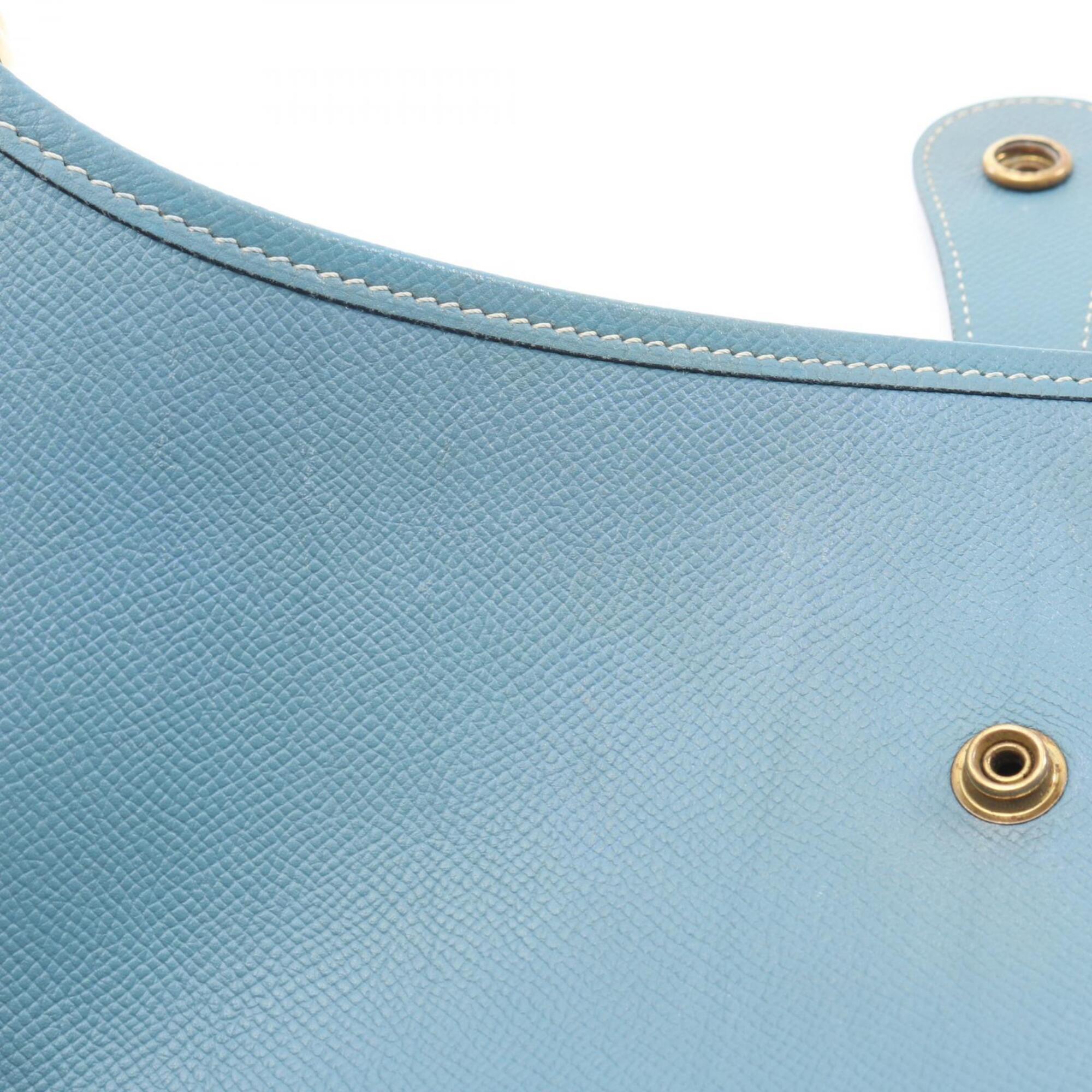 Hermes Blue Courchevel Leather Leather Handbag Shoulder Bag (Pre-Owned)
