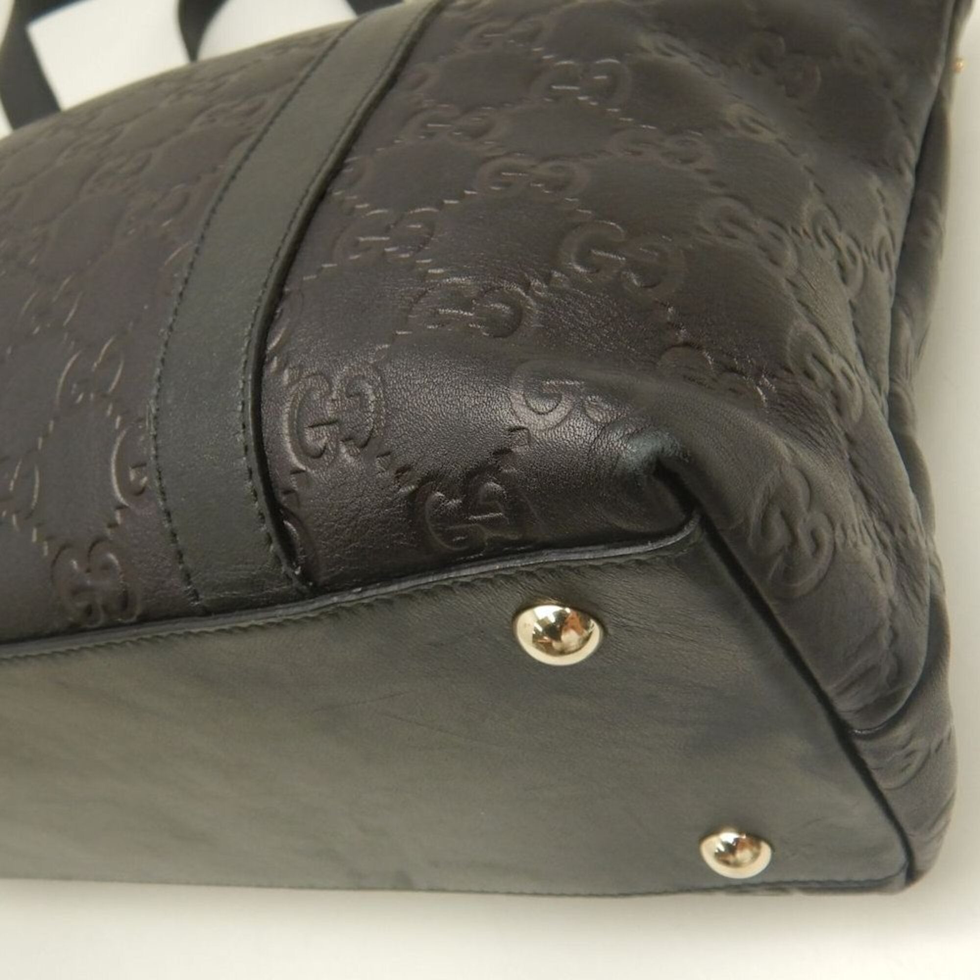 Gucci Black Leather Tote Bag (Pre-Owned)