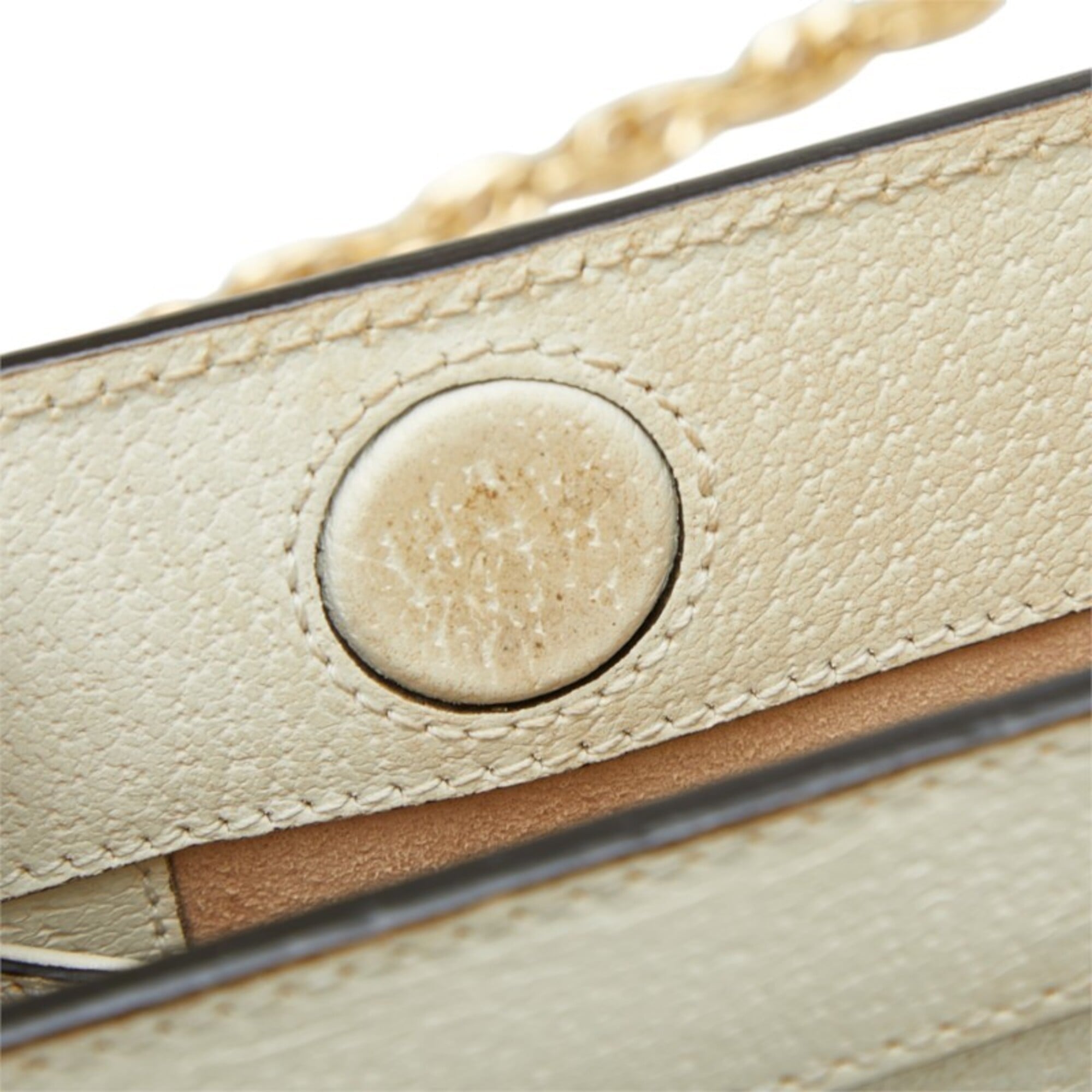 Gucci Ivory Leather Shoulder Bag (Pre-Owned)
