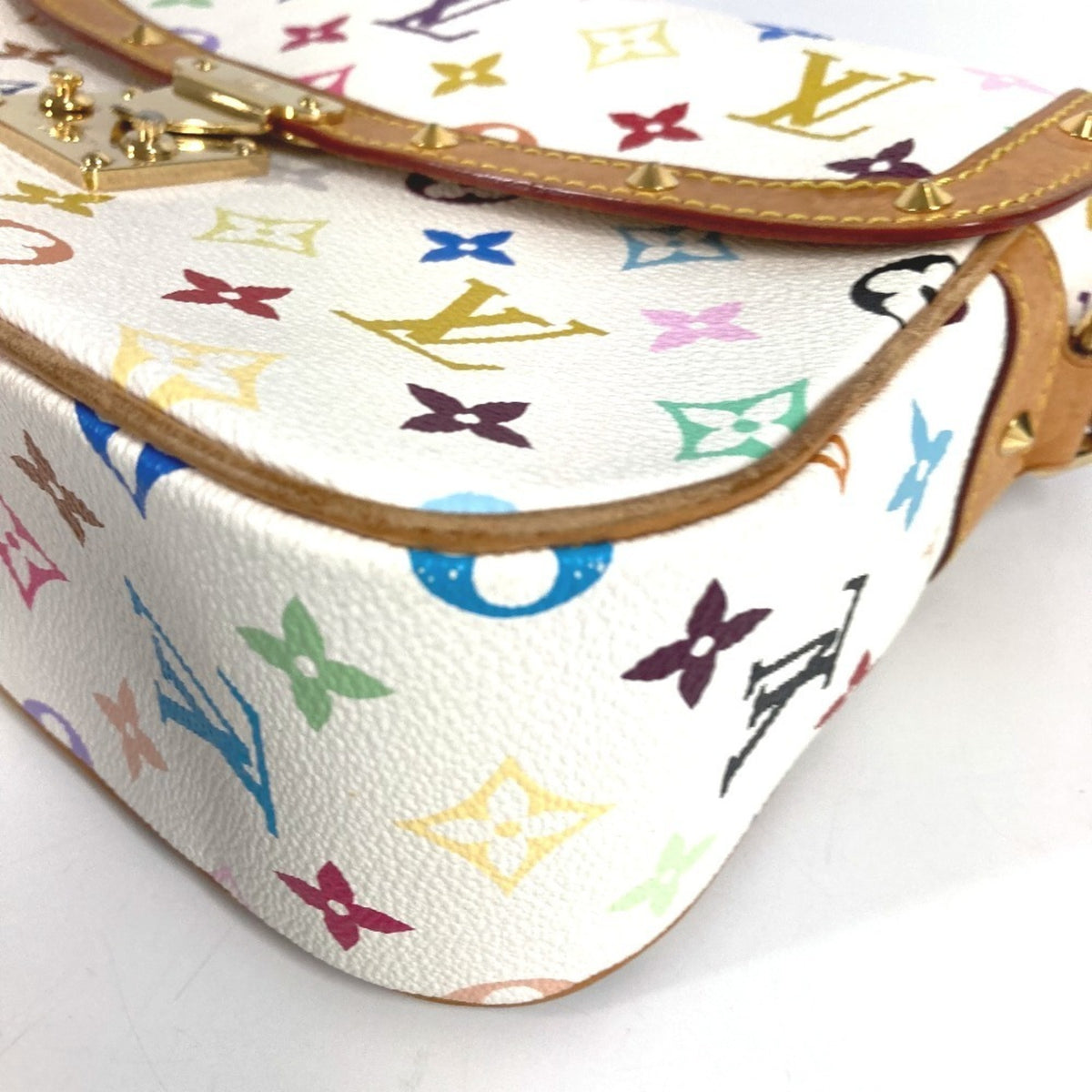 Louis Vuitton Blanc White Monogram Multicolore Pochette Shoulder Bag (Pre-Owned)