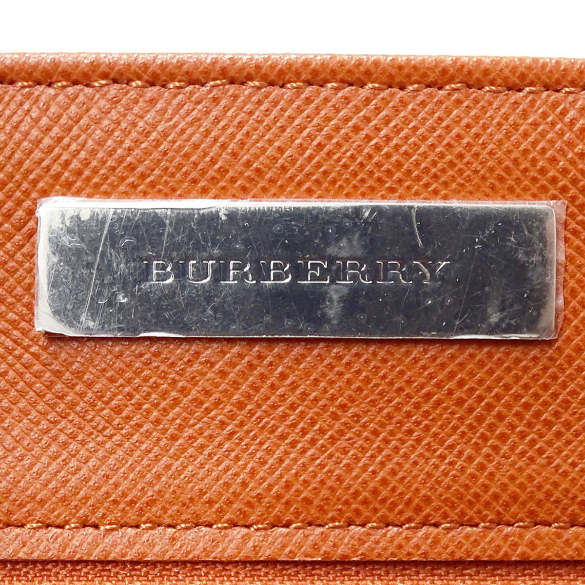 Burberry Orange Leather Handbag Shoulder Bag (Pre-Owned)