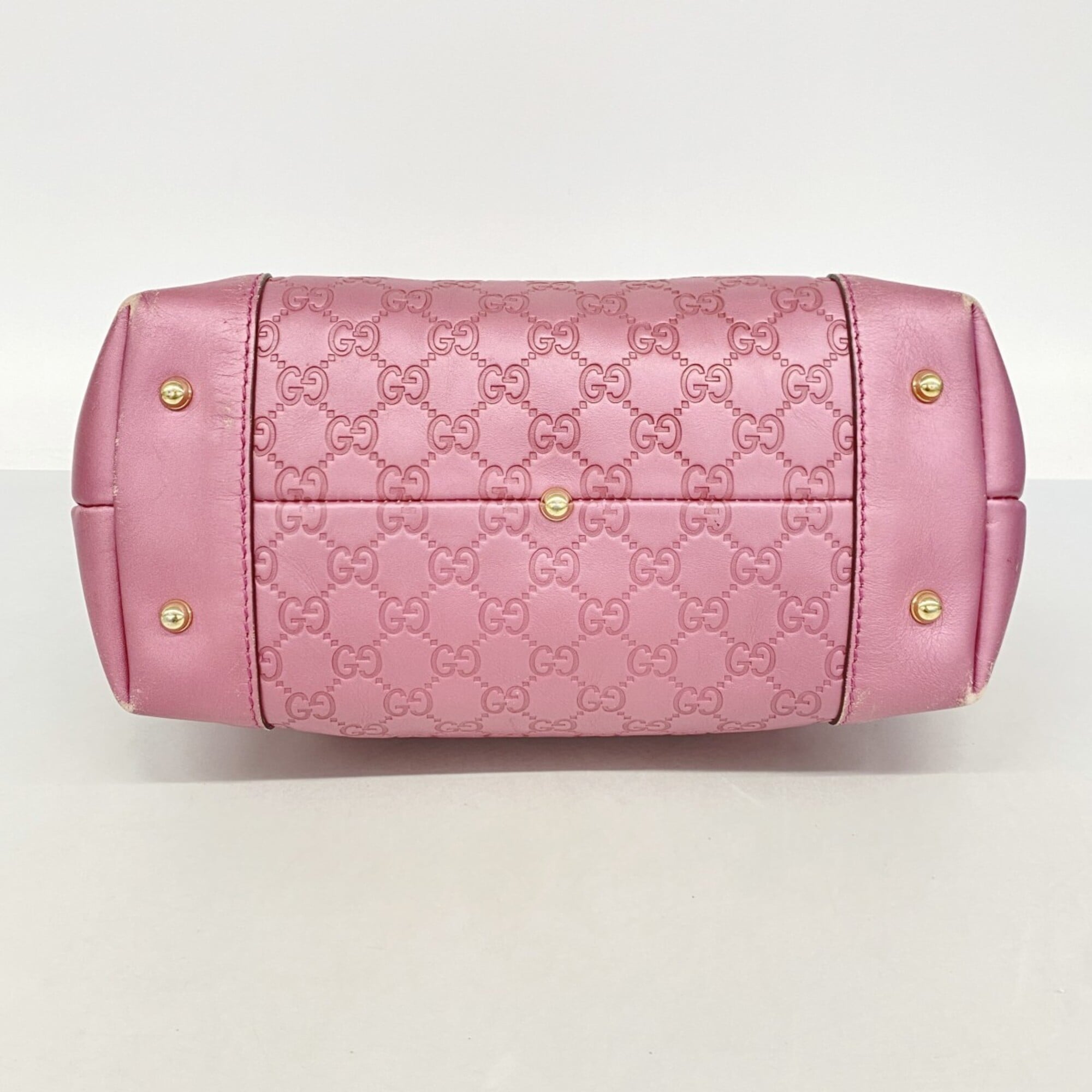 Gucci Pink Leather Tote Bag (Pre-Owned)
