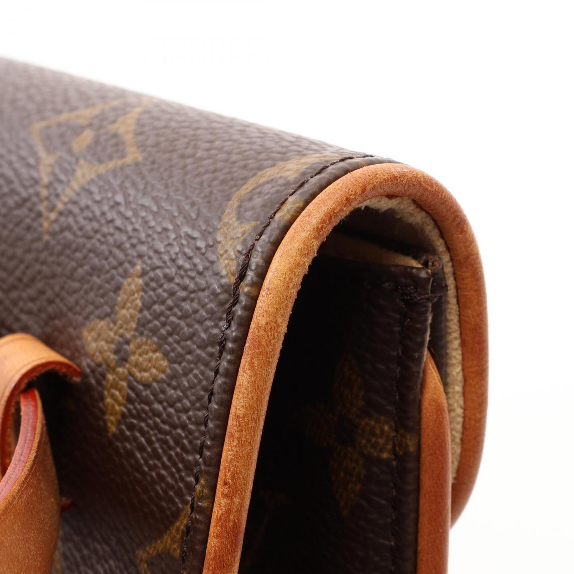 Louis Vuitton Monogram Brown Coated Canvas Leather Fanny Pack Handbag (Pre-Owned)