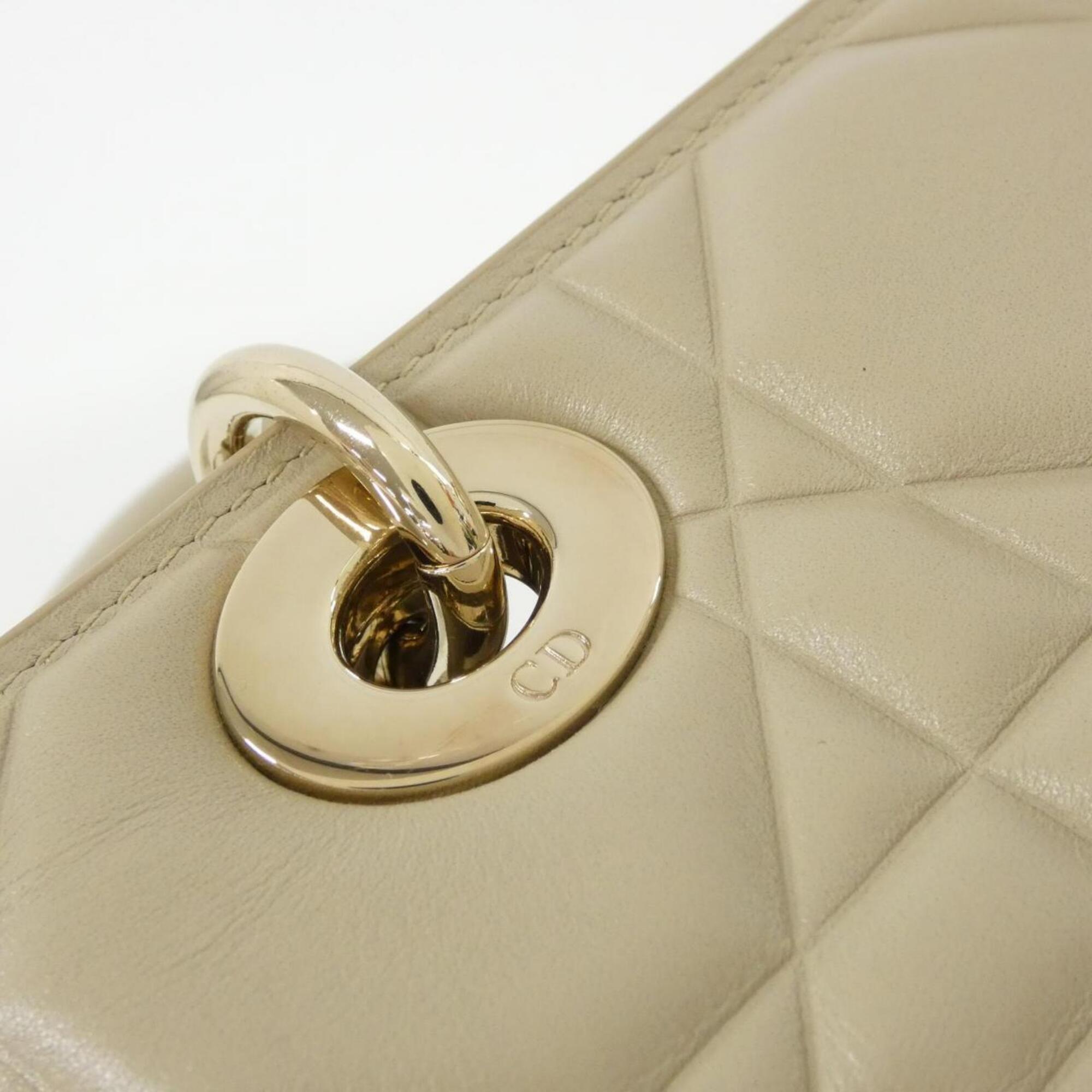 Christian Dior Beige Leather Handbag (Pre-Owned)