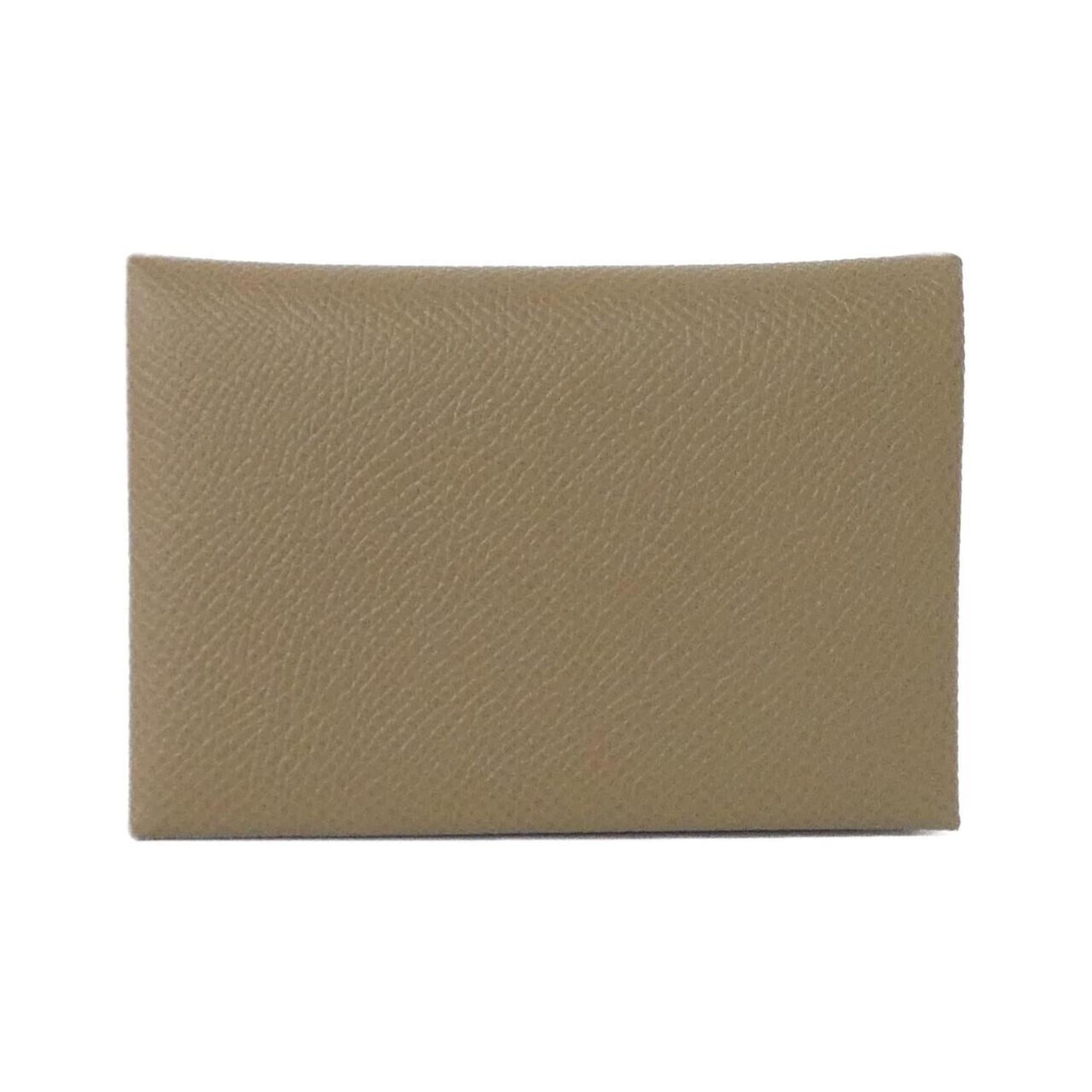 Hermes Etoupe Gray Epsom Leather Coin Purse/Coin Case (Pre-Owned)