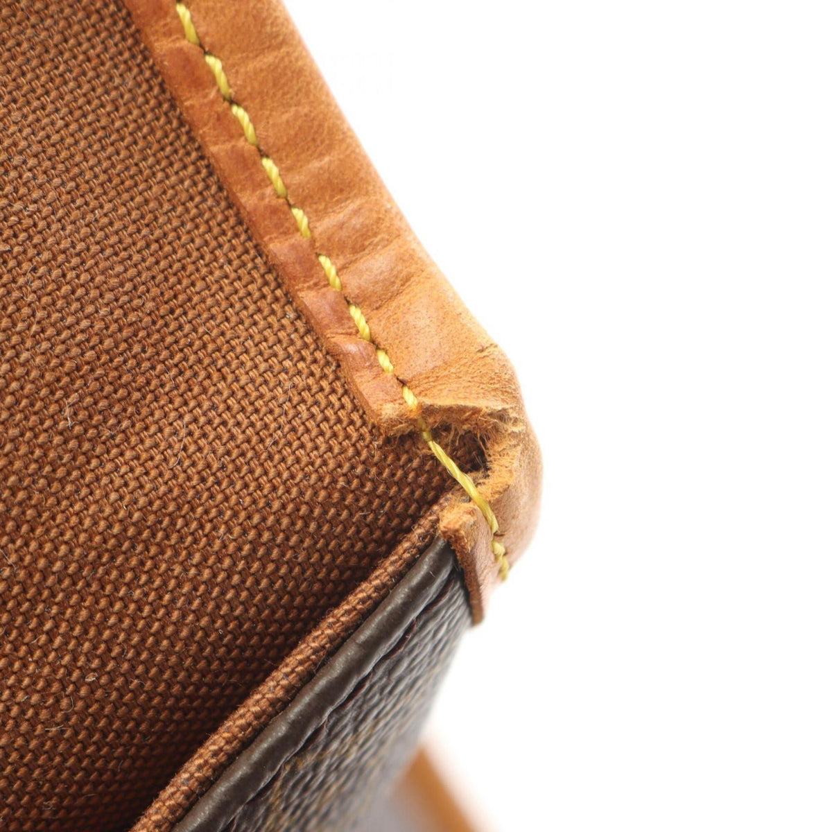 Louis Vuitton Monogram Brown Coated Canvas Leather Handbag (Pre-Owned)