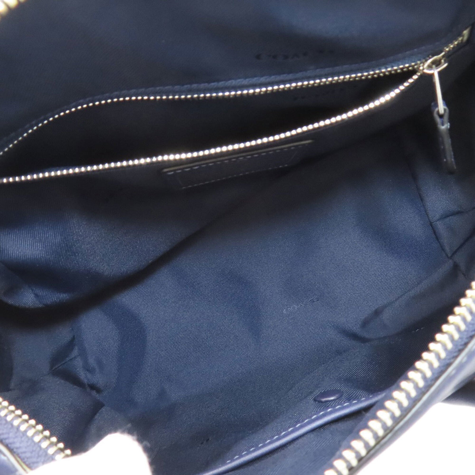 Coach Navy Leather Handbag (Pre-Owned)