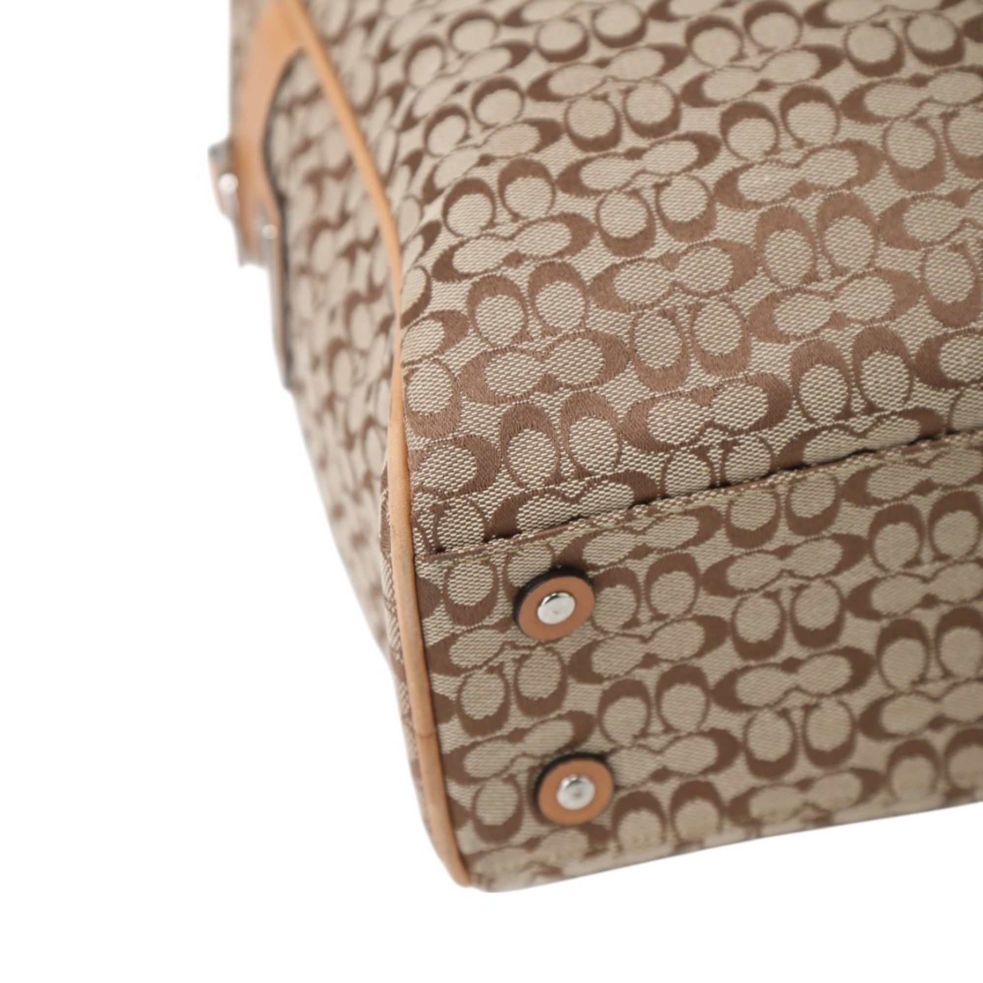 Coach Beige Canvas Briefcase (Pre-Owned)