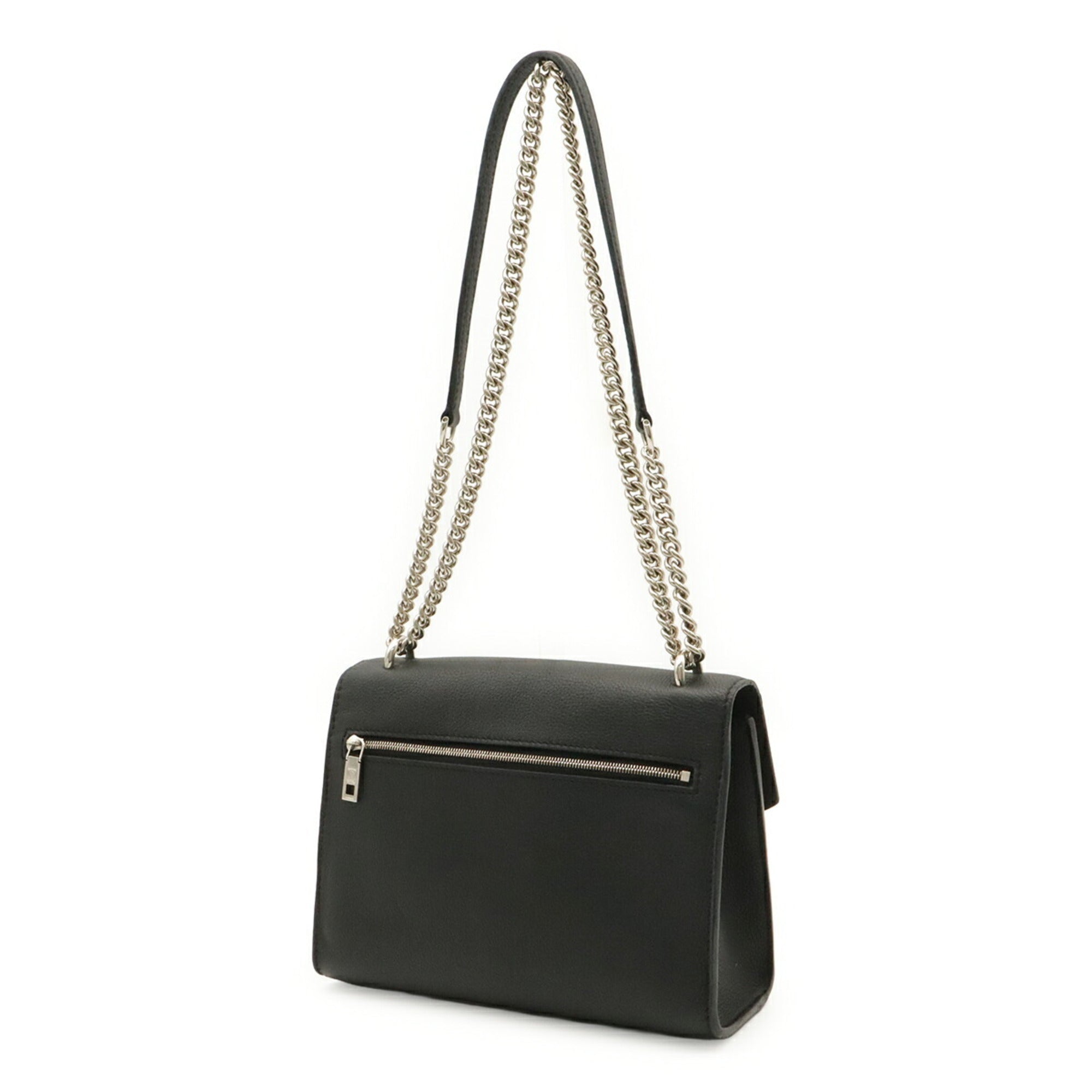 Louis Vuitton Noir Leather Pochette Shoulder Bag (Pre-Owned)