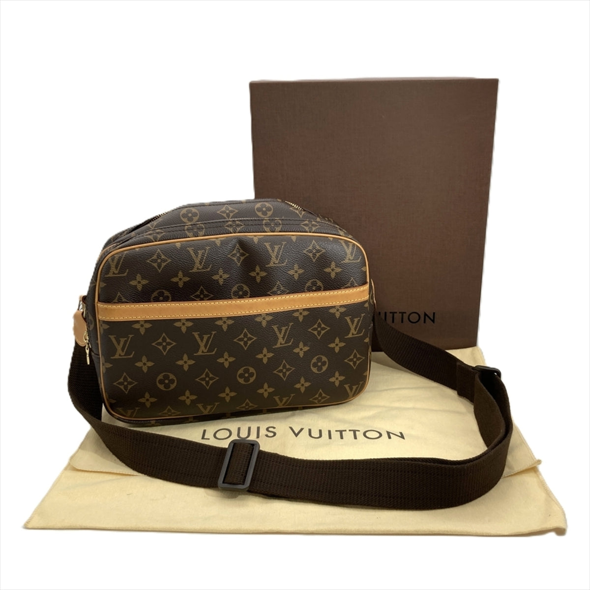Louis Vuitton Brown Monogram Canvas Shoulder Bag (Pre-Owned)