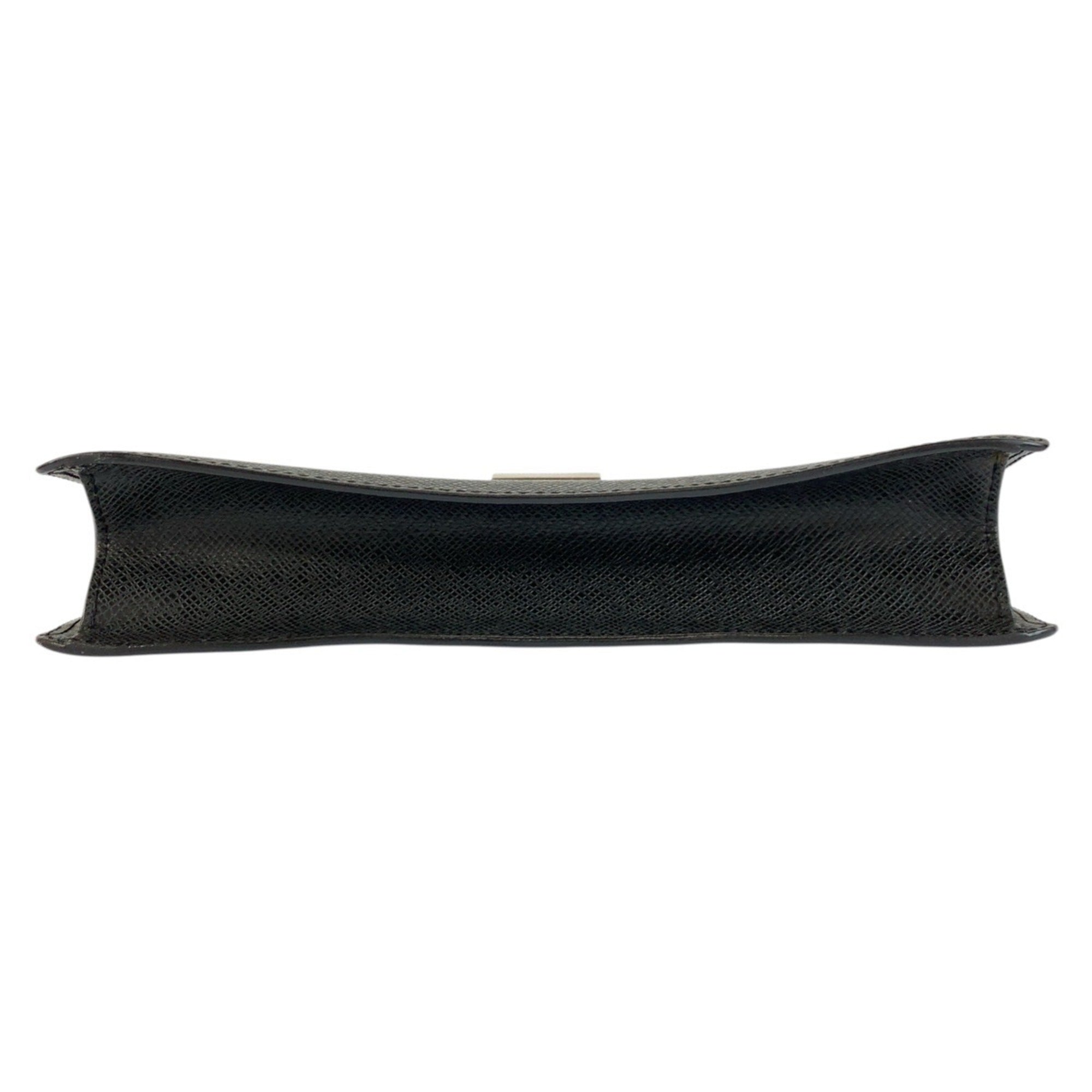 Louis Vuitton Black Leather Clutch Bag (Pre-Owned)