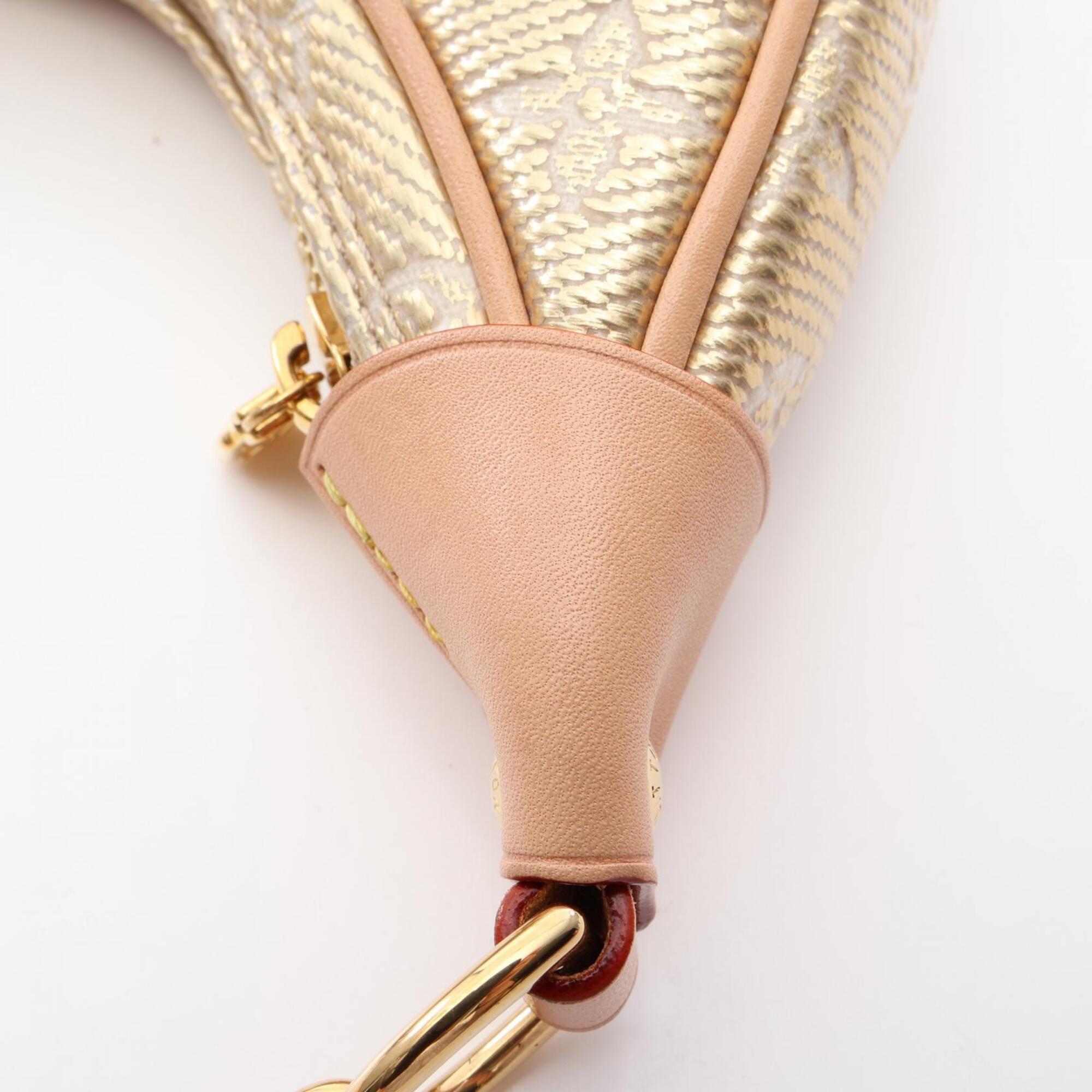 Louis Vuitton Gold Pvc Coated Canvas Leather Handbag Shoulder Bag (Pre-Owned)