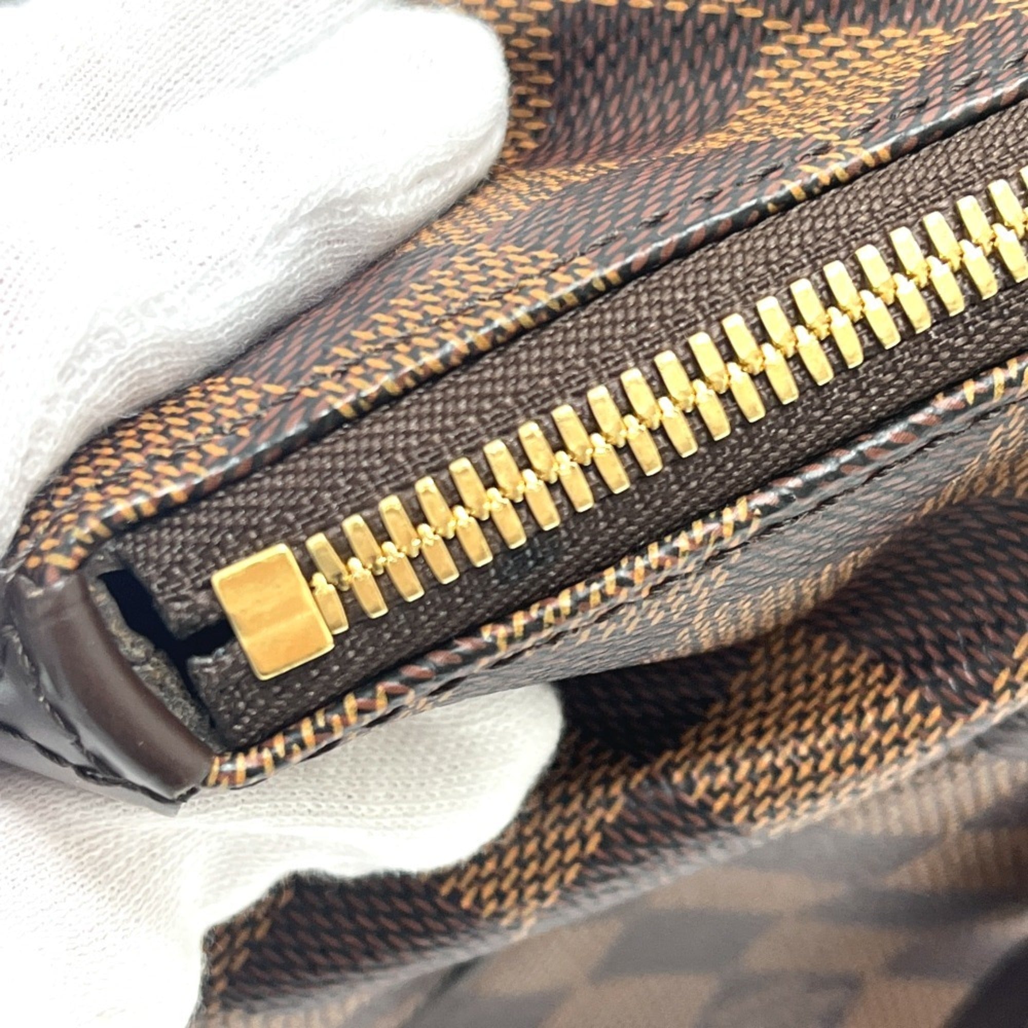 Louis Vuitton Brown Ebene Damier Canvas Shoulder Bag Tote Bag (Pre-Owned)
