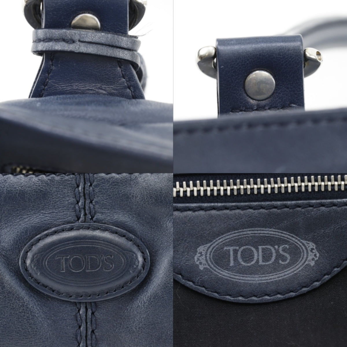 Tod's Navy Leather Tote Bag (Pre-Owned)