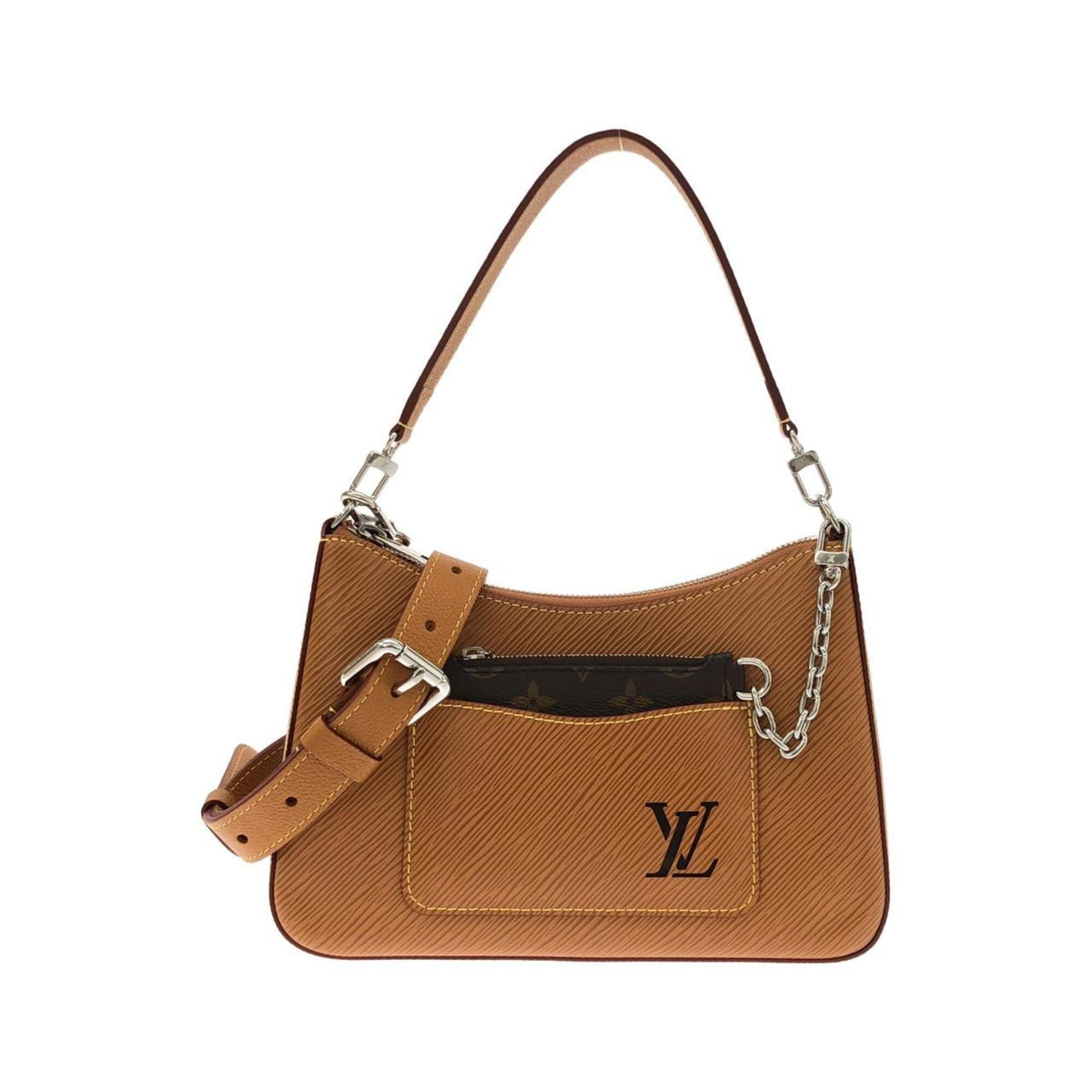 Louis Vuitton Brown Leather Pouch Shoulder Bag (Pre-Owned)