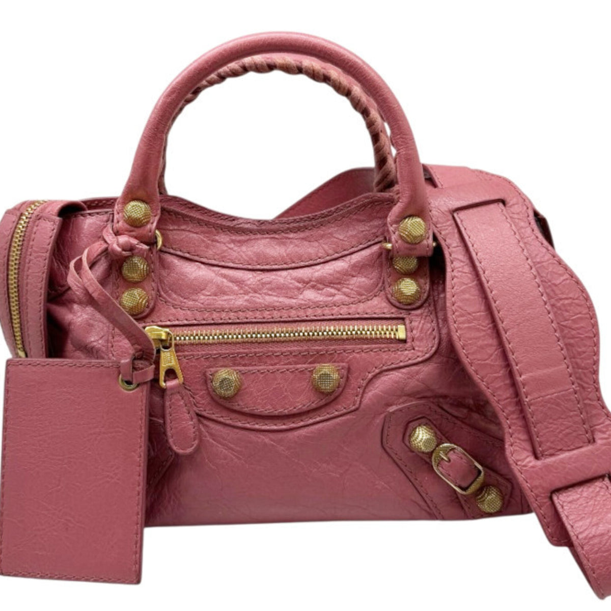 Balenciaga Pink Leather Handbag Shoulder Bag (Pre-Owned)