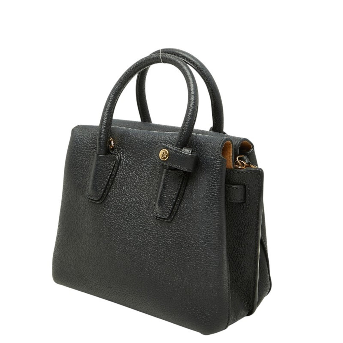 Mcm Black Leather Handbag Shoulder Bag (Pre-Owned)