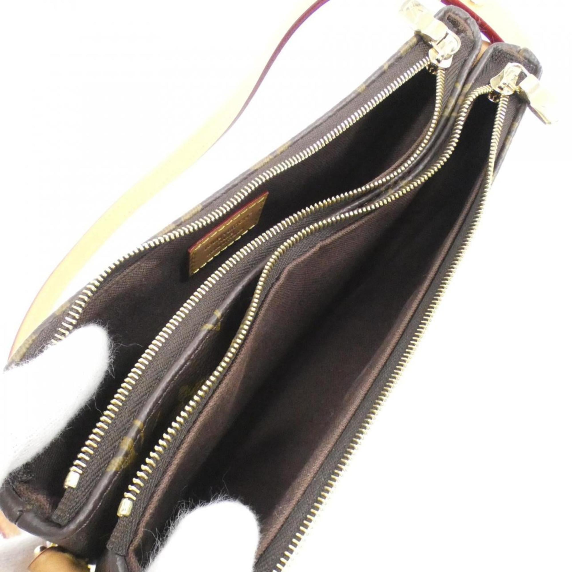 Louis Vuitton Brown Coated Canvas Pochette Shoulder Bag (Pre-Owned)