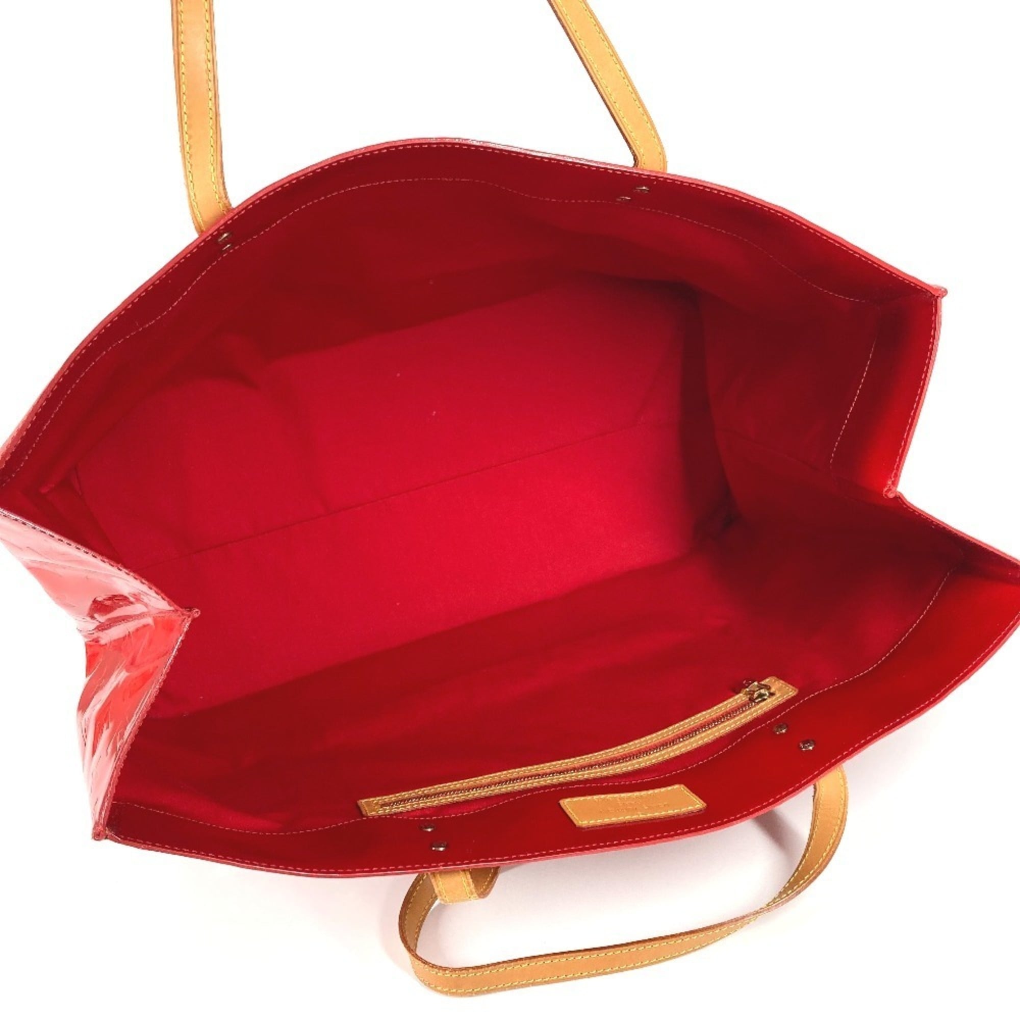 Louis Vuitton Red Color Monogram Vernis Boston Bag Shoulder Bag Tote Bag (Pre-Owned)