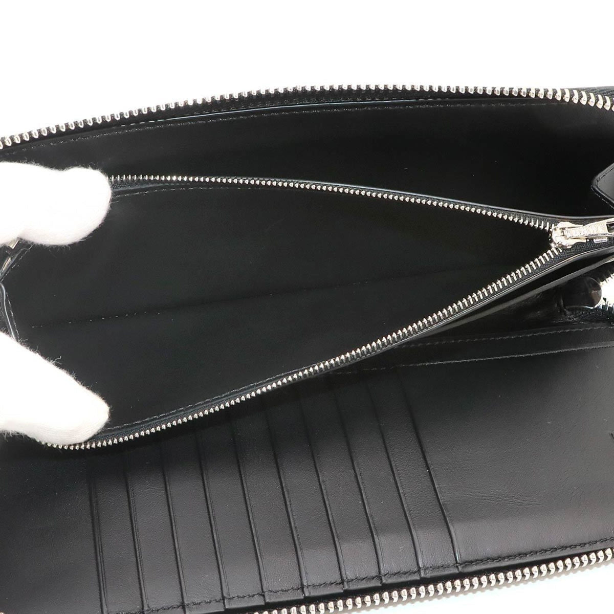 Loewe Black Leather Long Wallet (Bi-Fold) (Pre-Owned)