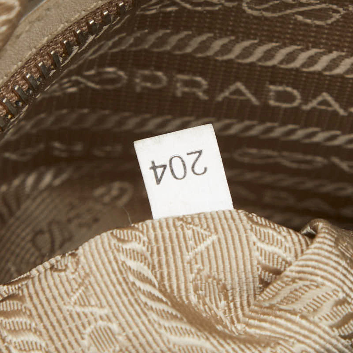 Prada Beige White Canvas Leather Shoulder Bag (Pre-Owned)