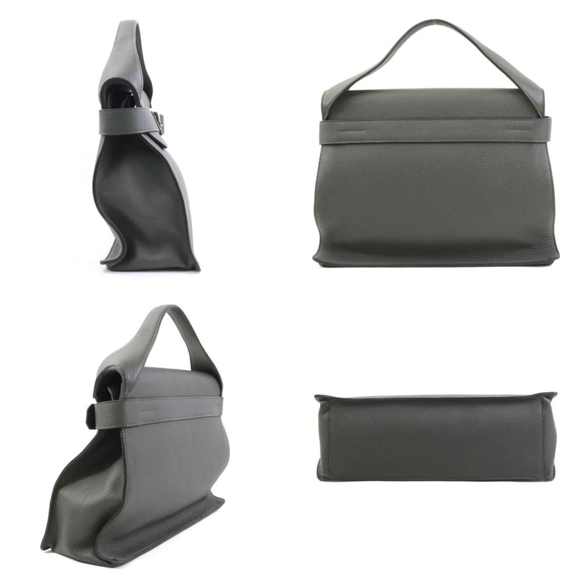 Hermes Olive Green Taurillon Clemence Leather Handbag (Pre-Owned)