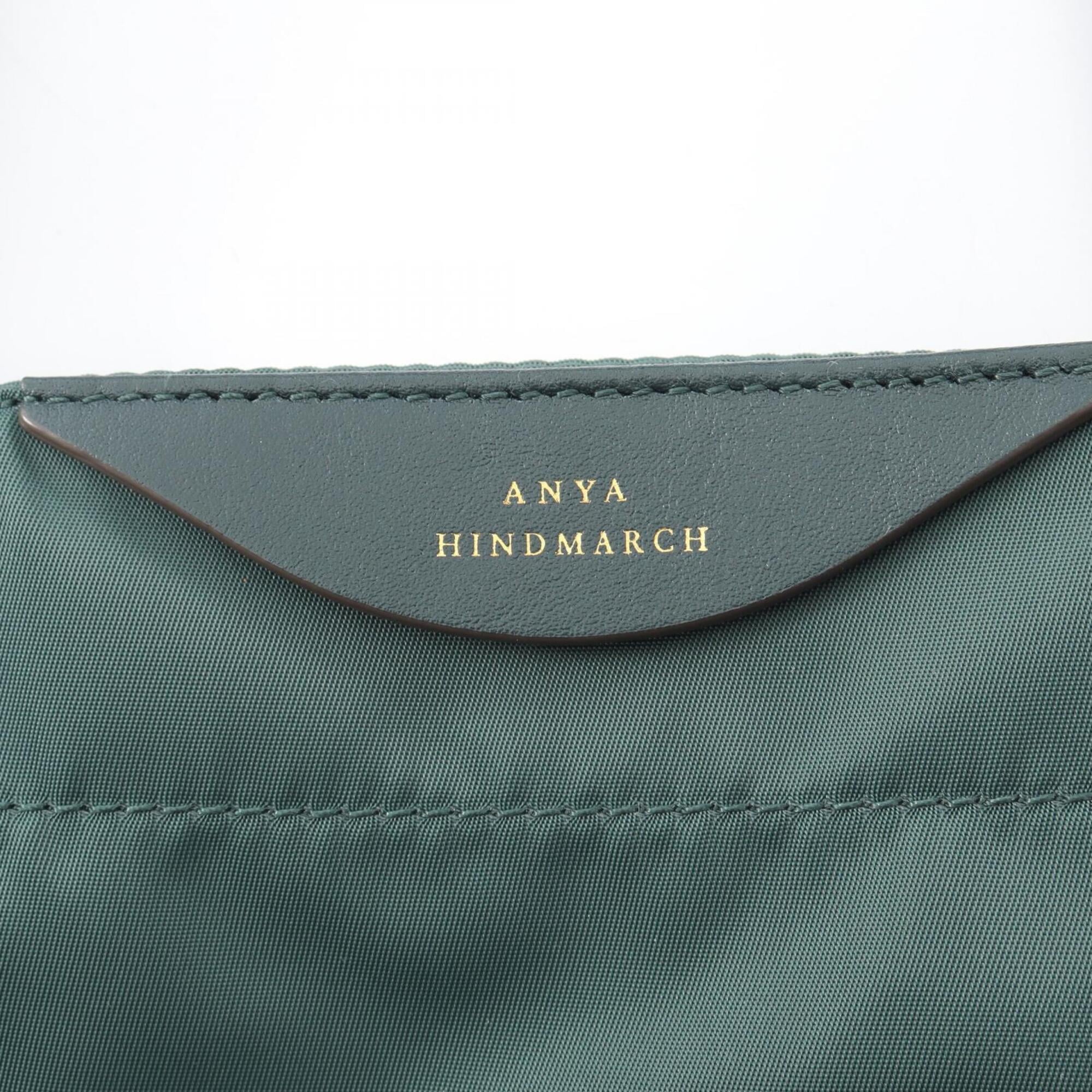 Anya Hindmarch Green Nylon Leather Handbag Tote Bag (Pre-Owned)