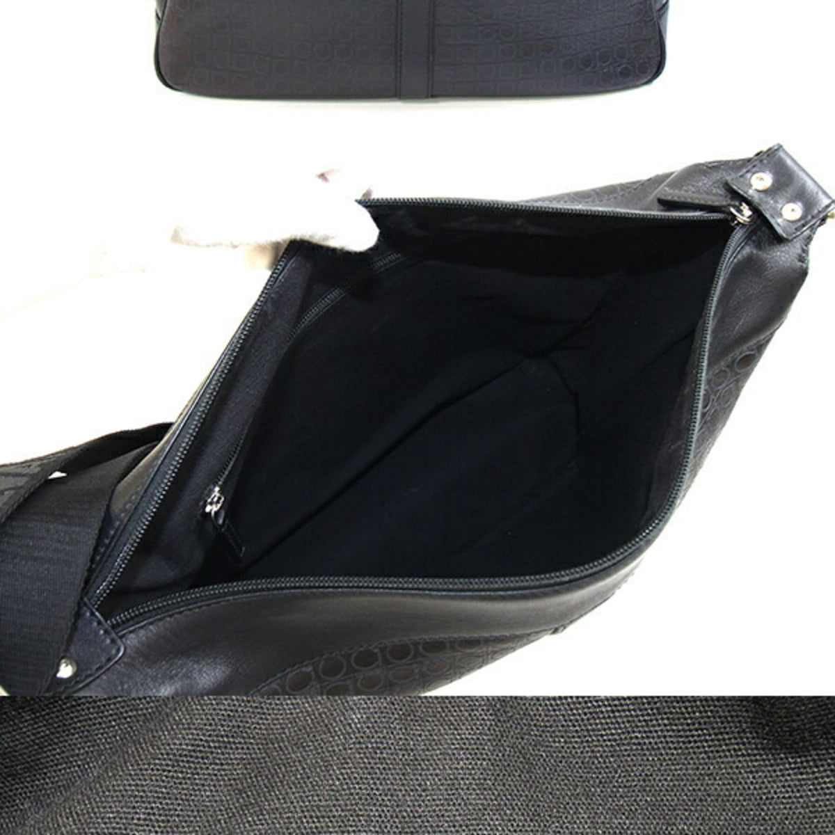 Salvatore Ferragamo Black Leather Shoulder Bag (Pre-Owned)