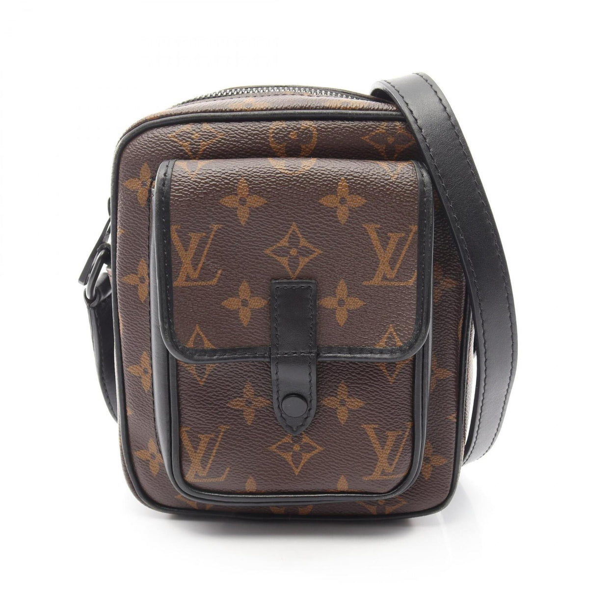 Louis Vuitton Black Brown Pvc Leather Handbag Shoulder Bag (Pre-Owned)