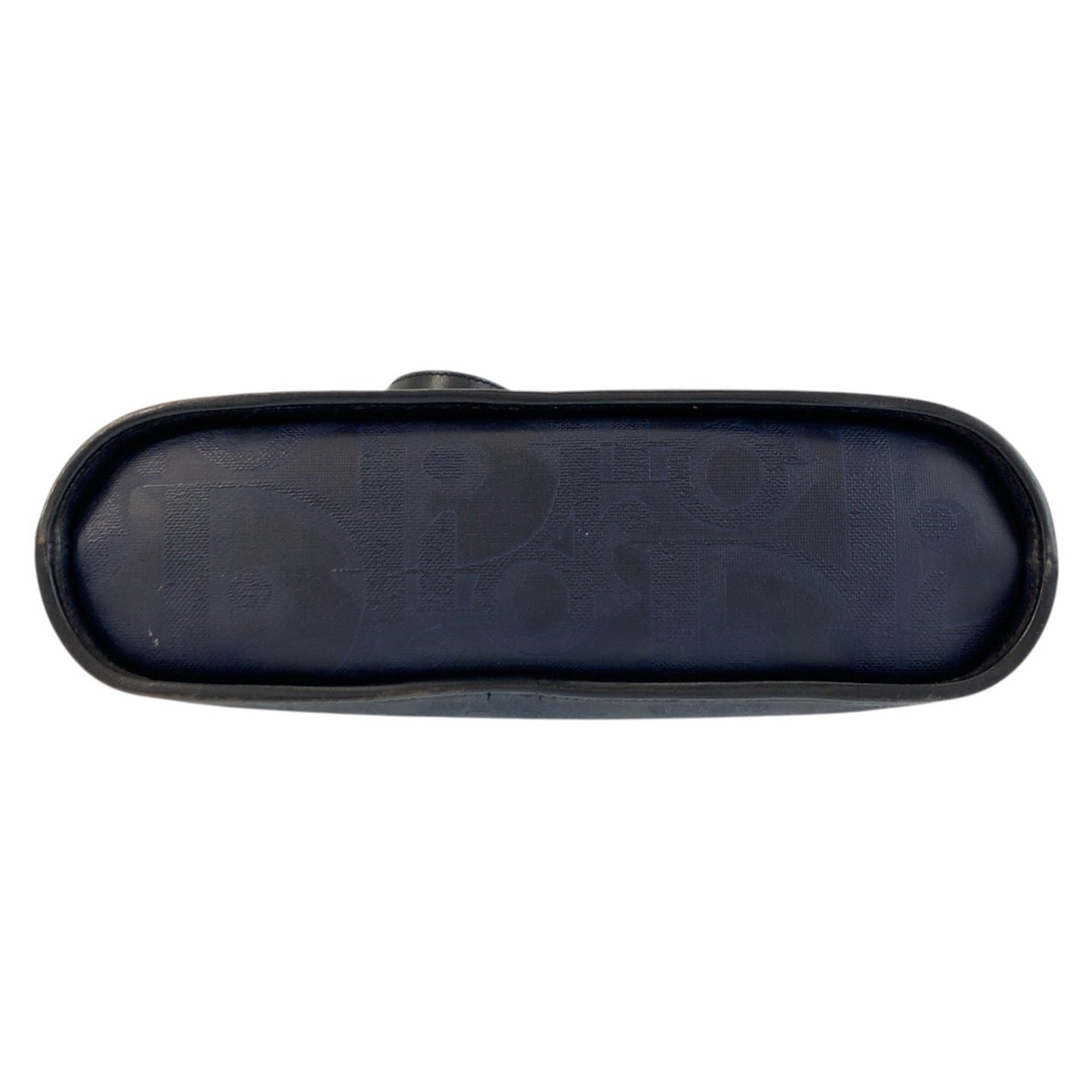Christian Dior Navy Pvc Leather Handbag Shoulder Bag (Pre-Owned)