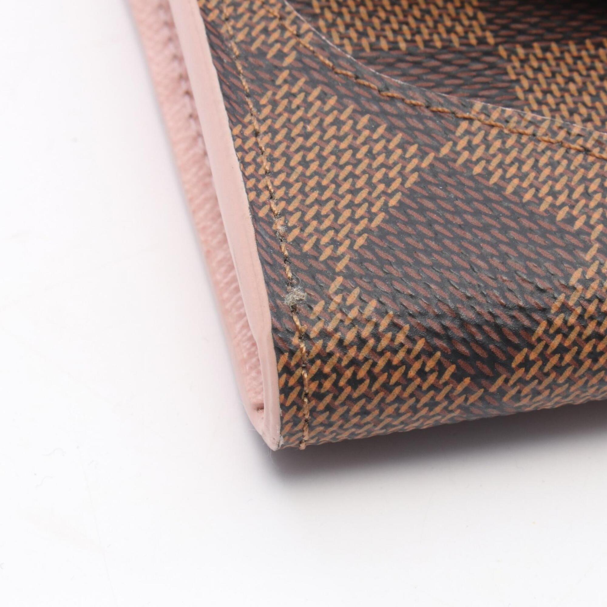 Louis Vuitton Brown Damier Canvas Rose Ballerine Coated Canvas Long Wallet (Bi-Fold) (Pre-Owned)