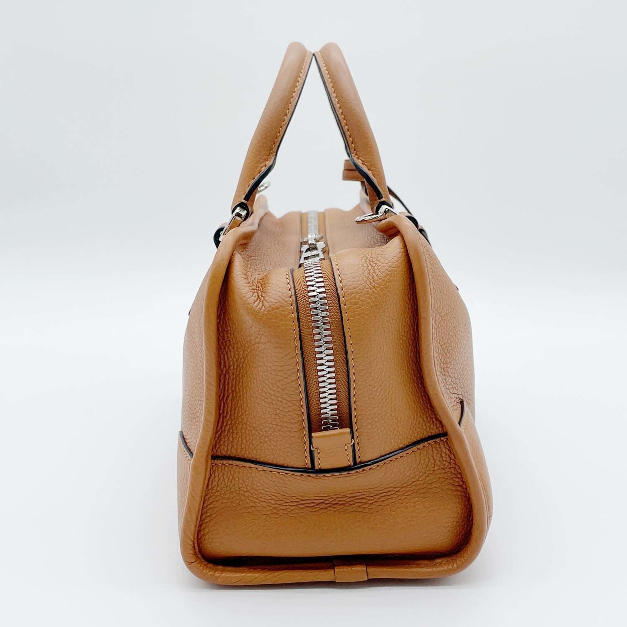 Loewe Brown Canvas Leather Handbag (Pre-Owned)