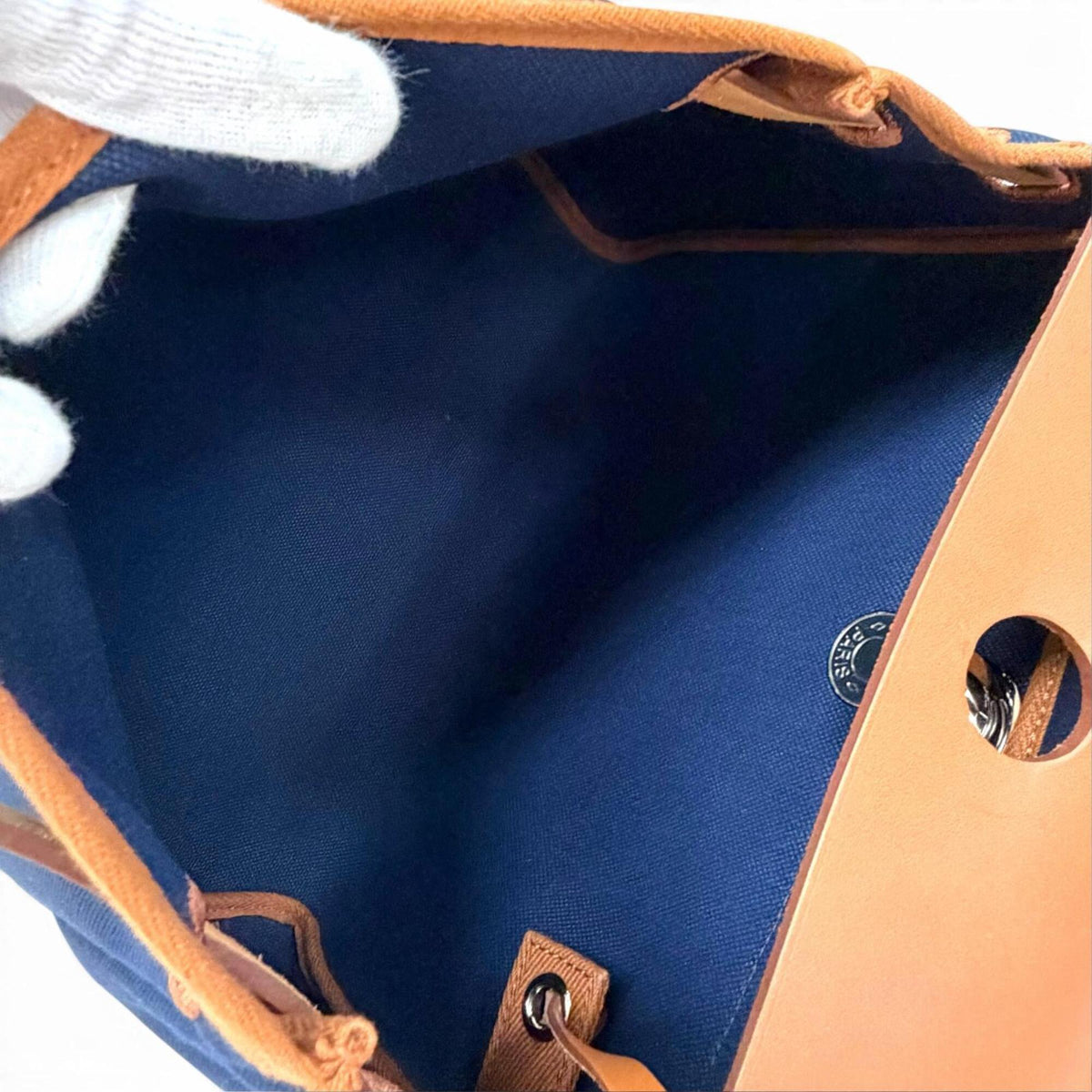 Hermes Blue Marine Handbag Shoulder Bag (Pre-Owned)