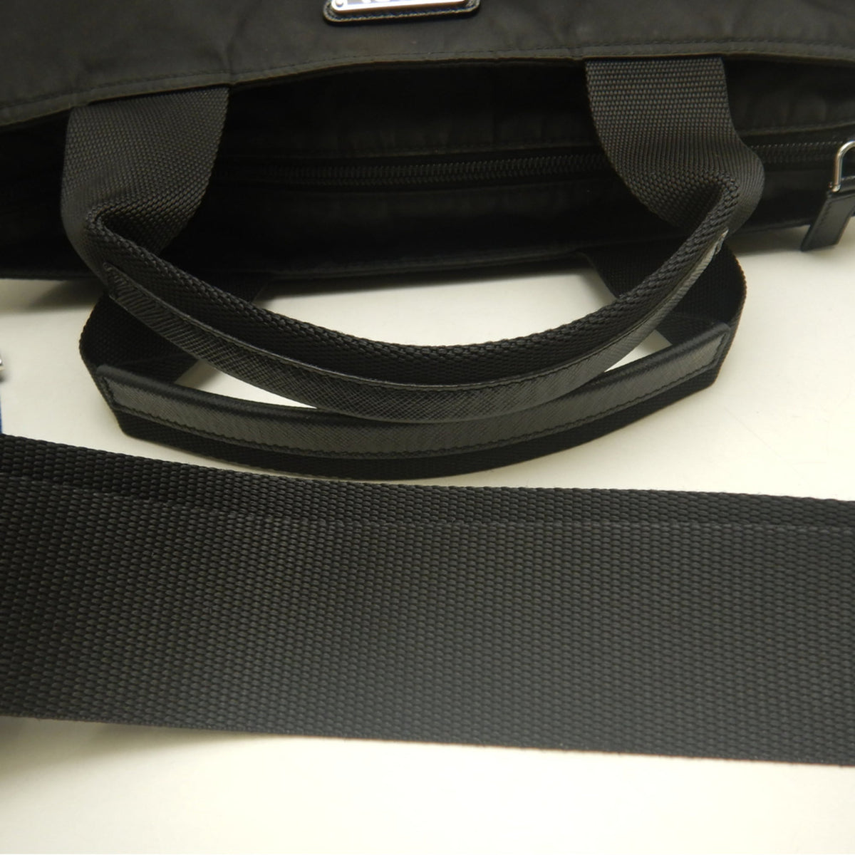 Prada Nero Nylon Tote Bag (Pre-Owned)