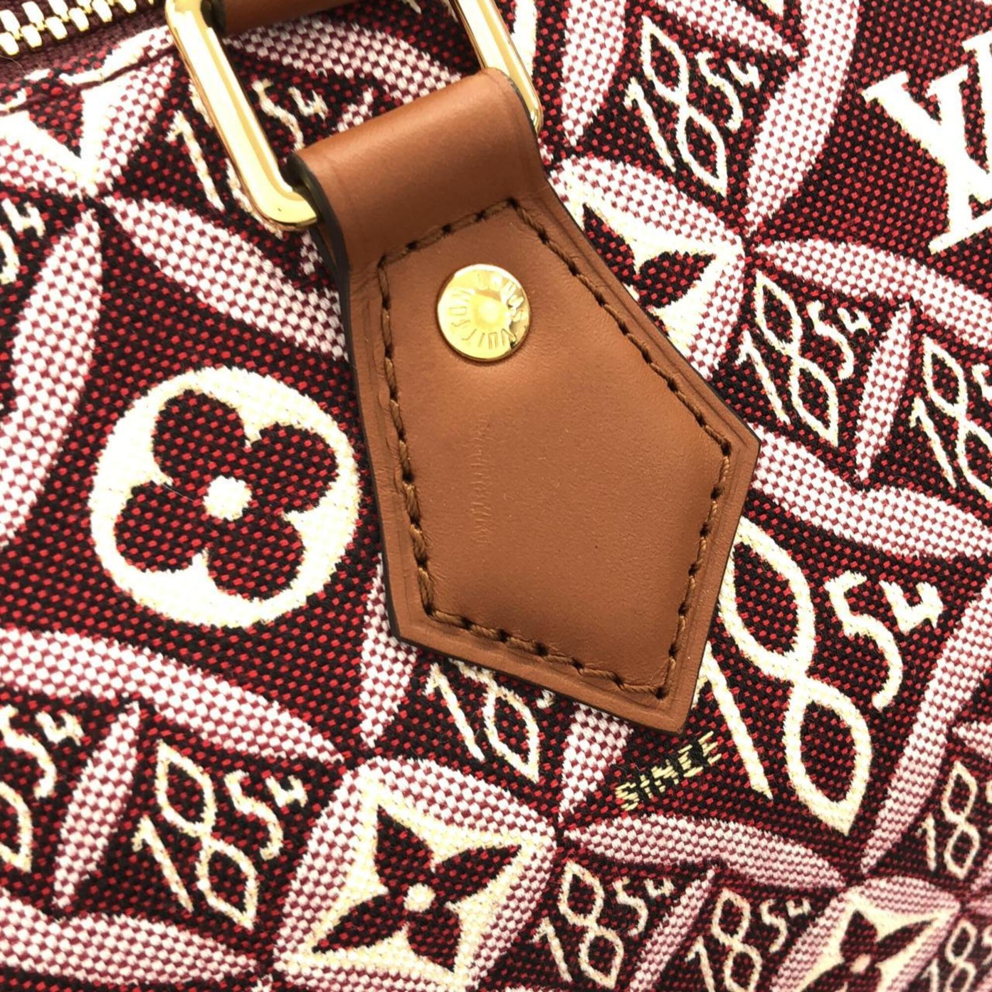 Louis Vuitton Bordeaux Jacquard Boston Bag (Pre-Owned)