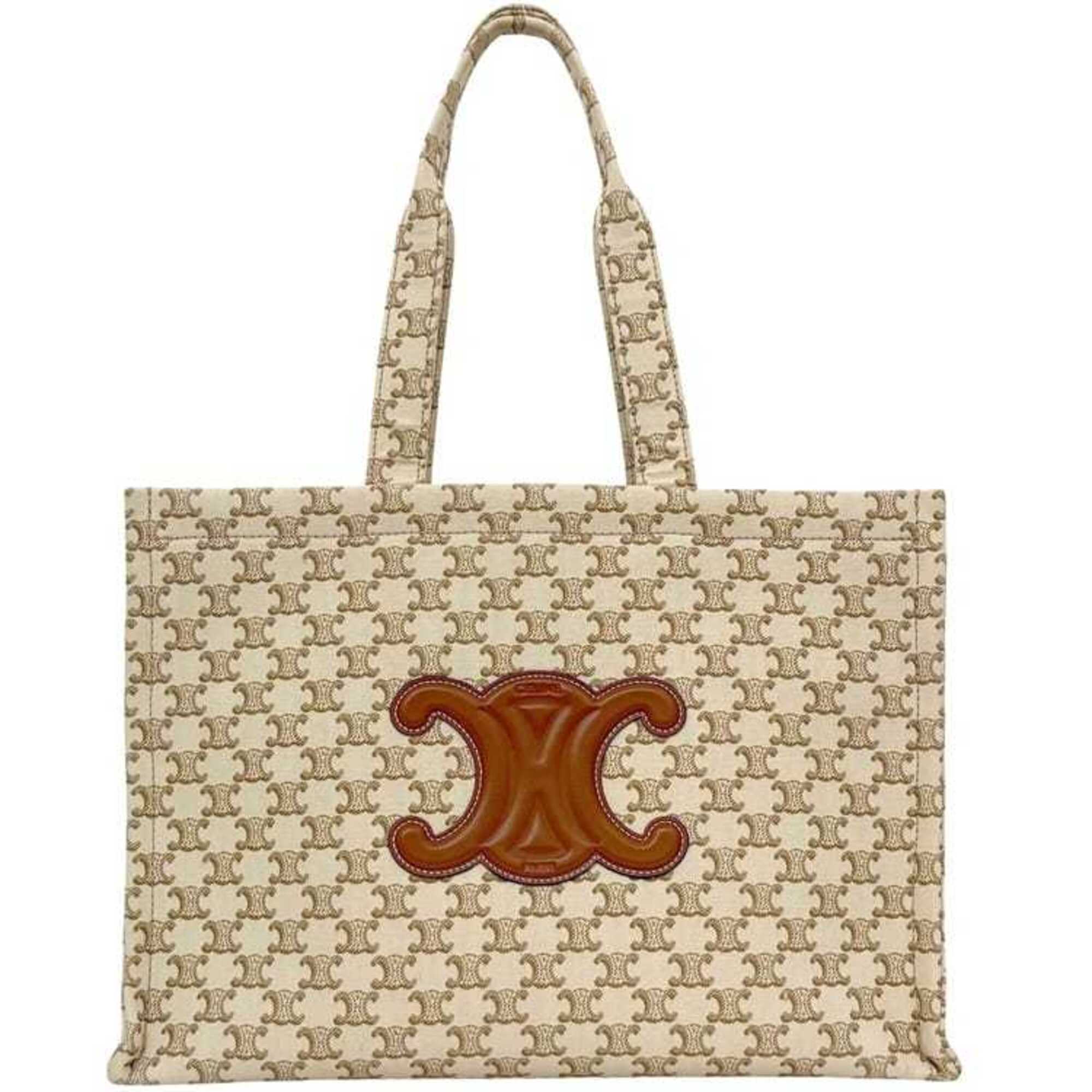 Celine Beige Brown Canvas Tote Bag (Pre-Owned)