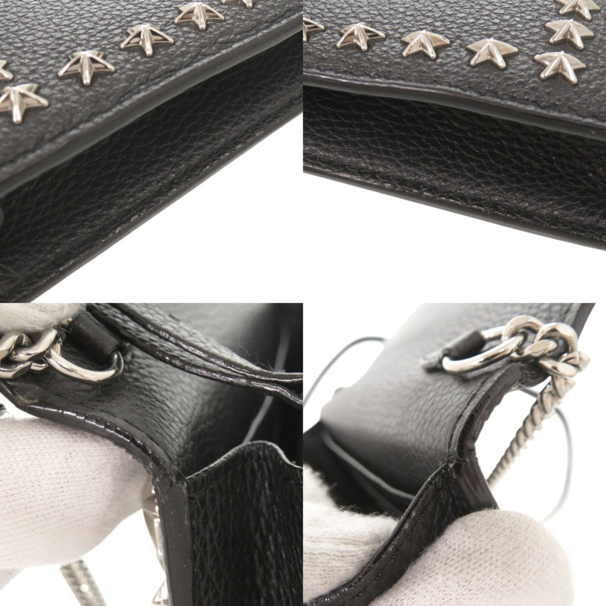 Jimmy Choo Black Leather Shoulder Bag (Pre-Owned)