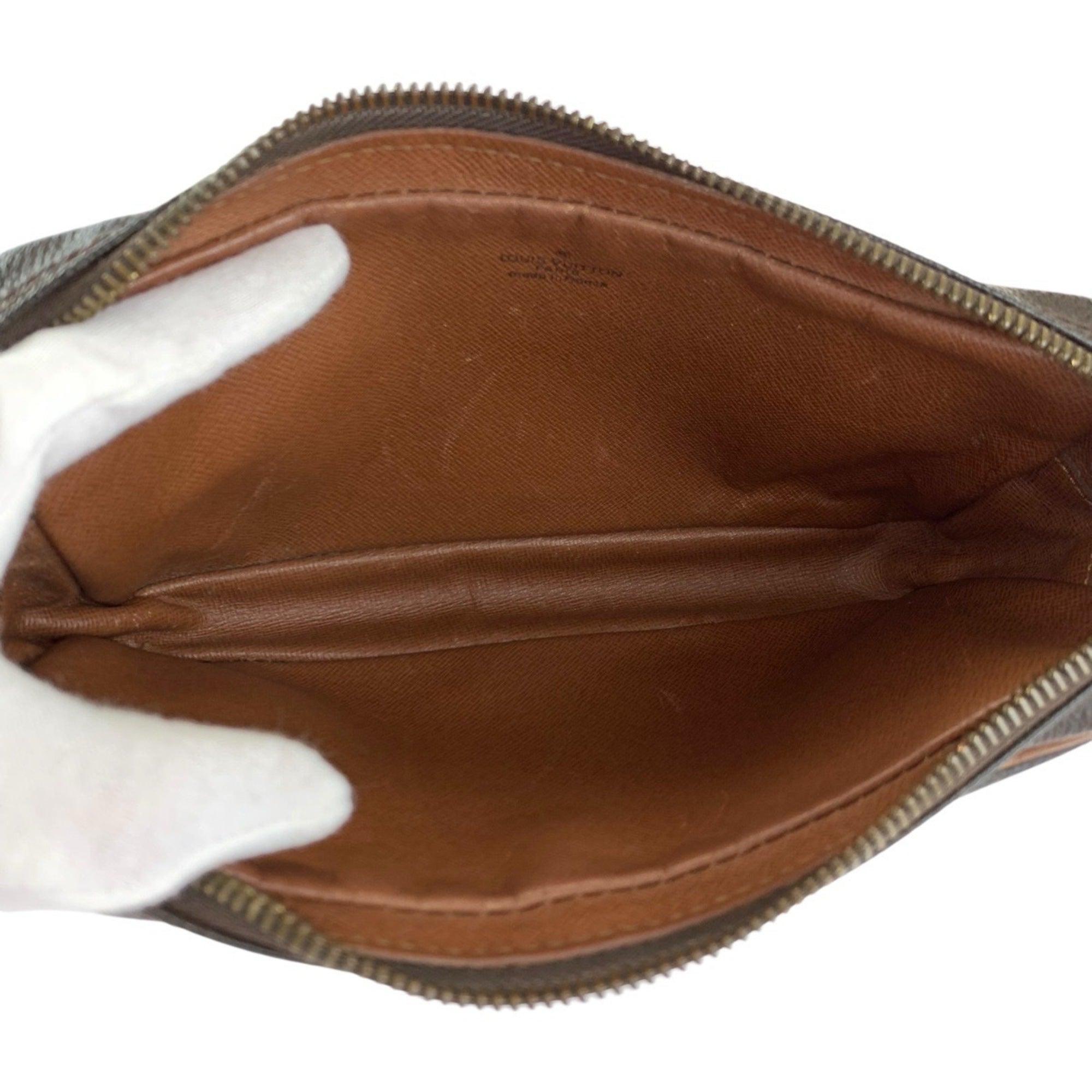 Louis Vuitton Brown Pvc Leather Clutch Bag (Pre-Owned)