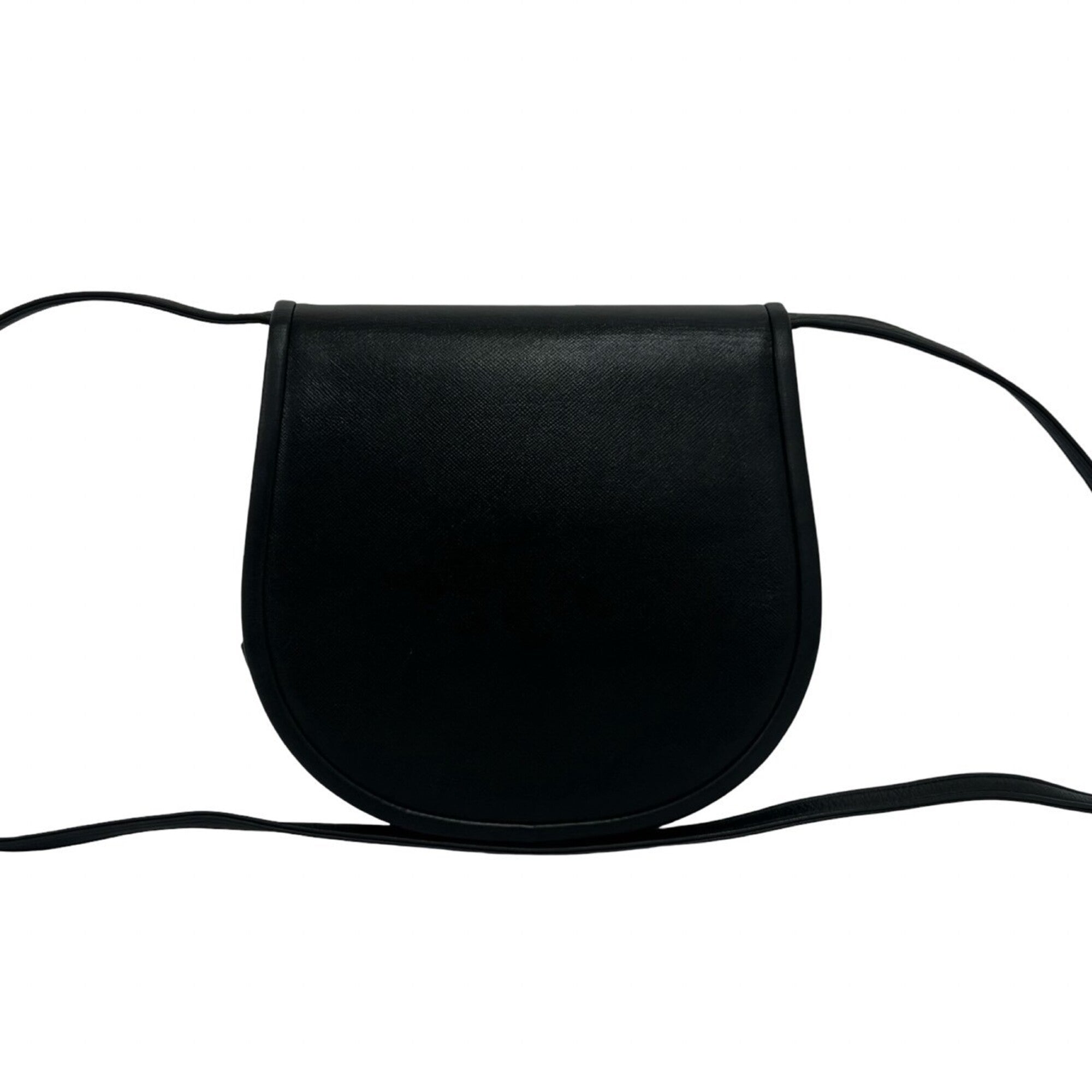 Yves Saint Laurent Black Leather Pochette Shoulder Bag (Pre-Owned)