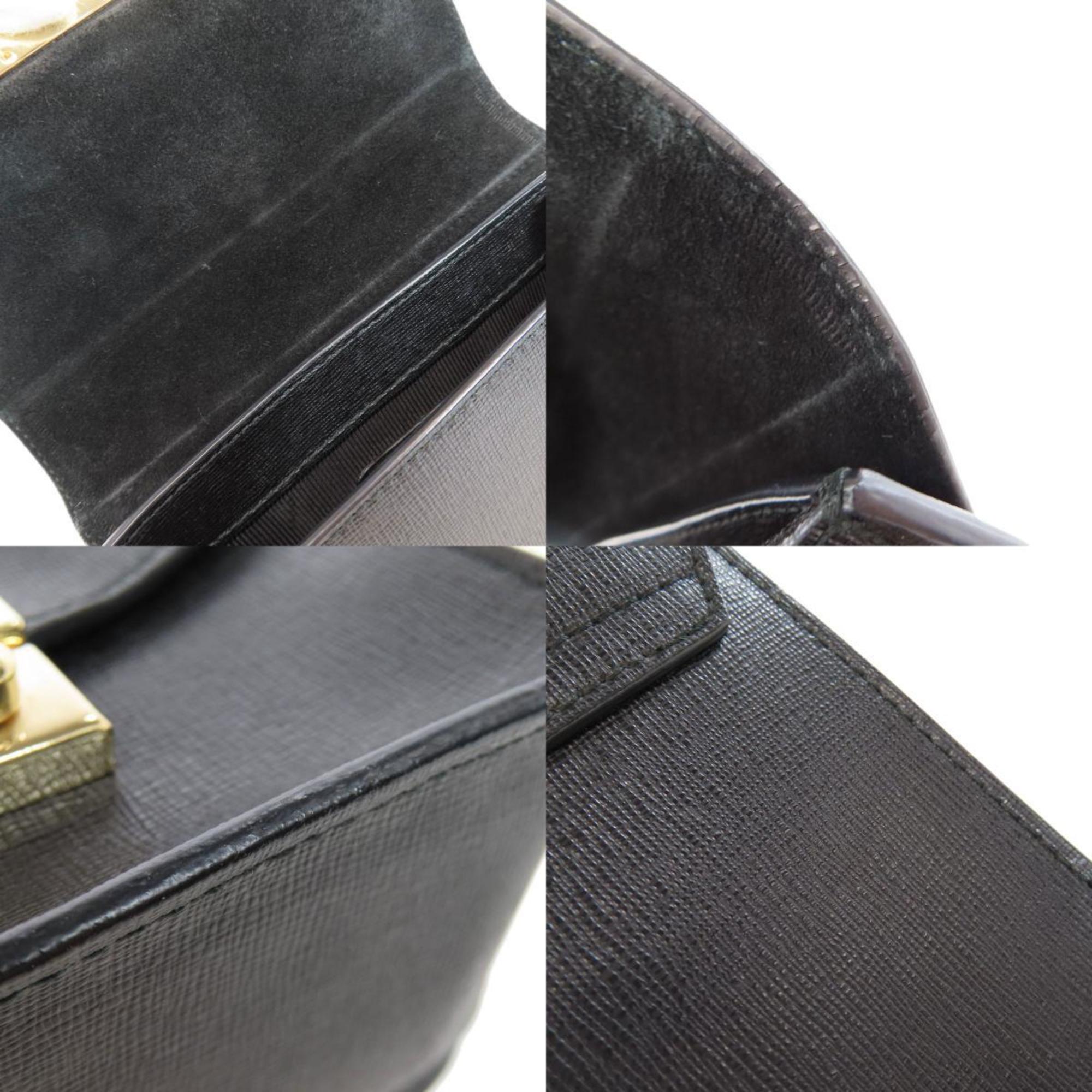 Furla Black Leather Shoulder Bag (Pre-Owned)